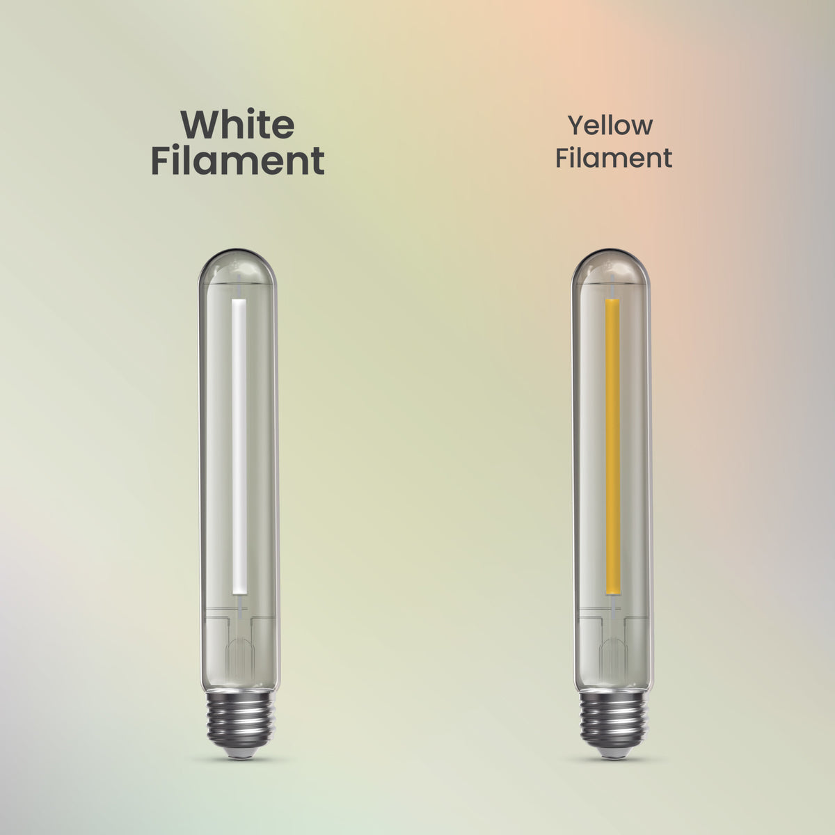 8.8W (60W Replacement) Soft White (2700K) E26 Base T10 Exposed White Filament LED (2-Pack)
