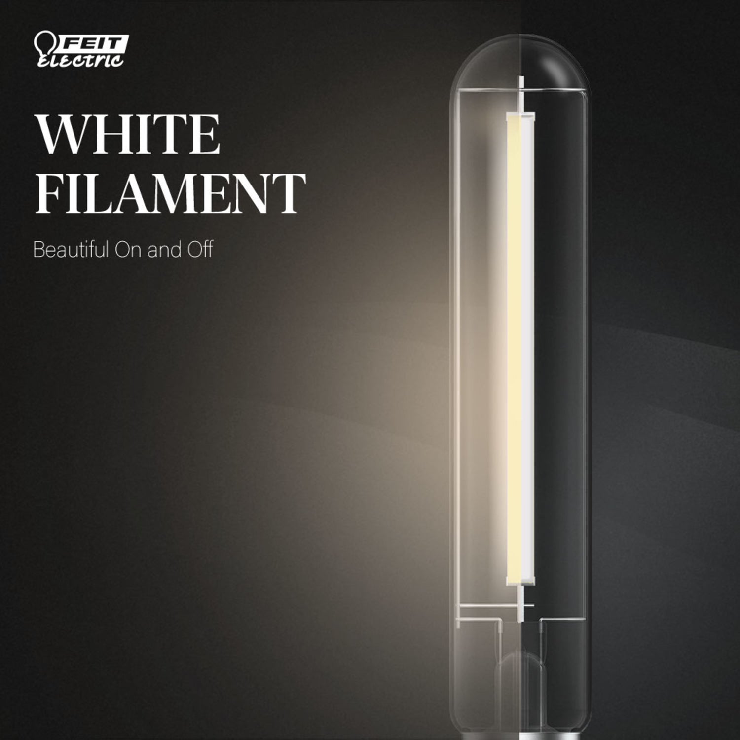 8.8W (60W Replacement) Bright White (3000K) E26 Base T10 Exposed White Filament LED (4-Pack)