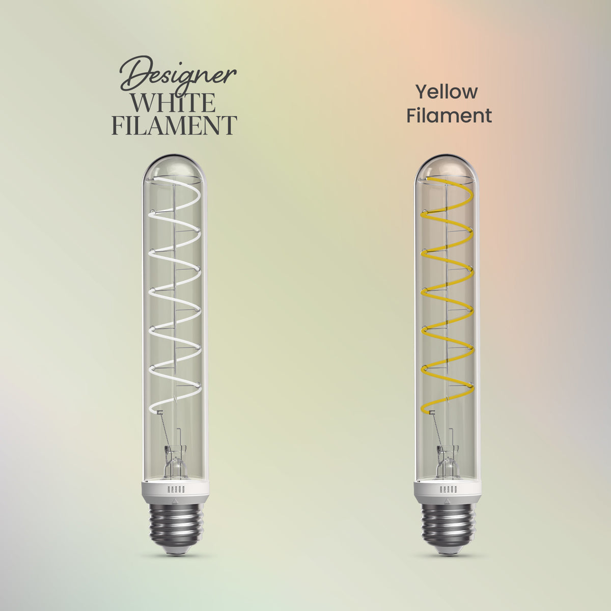 5.5W (60W Replacement) Twist & Select T10 E26 Dimmable Designer Spiral White Filament LED Bulb