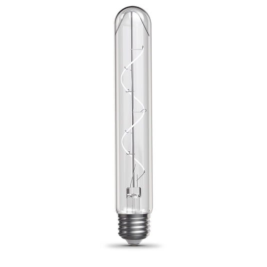 5.5W (60W Replacement) T10 E26 Dimmable Designer Spiral White Filament LED Bulb, Soft White (2-Pack)