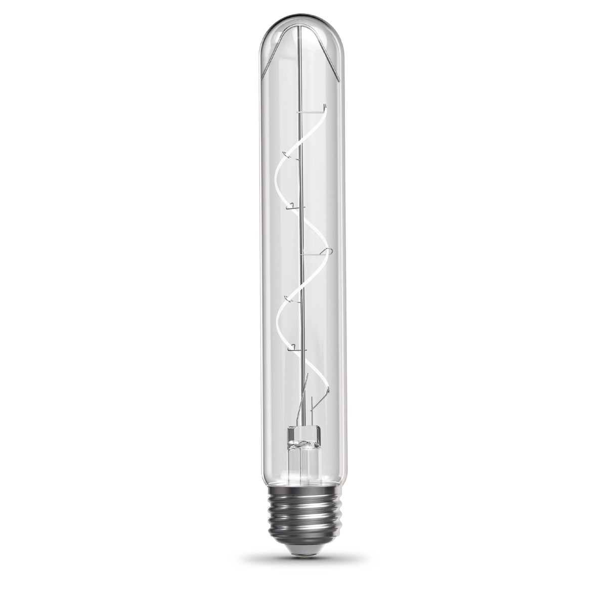 5.5W (60W Replacement) T10 E26 Dimmable Designer Spiral White Filament LED Bulb, Soft White (2-Pack)