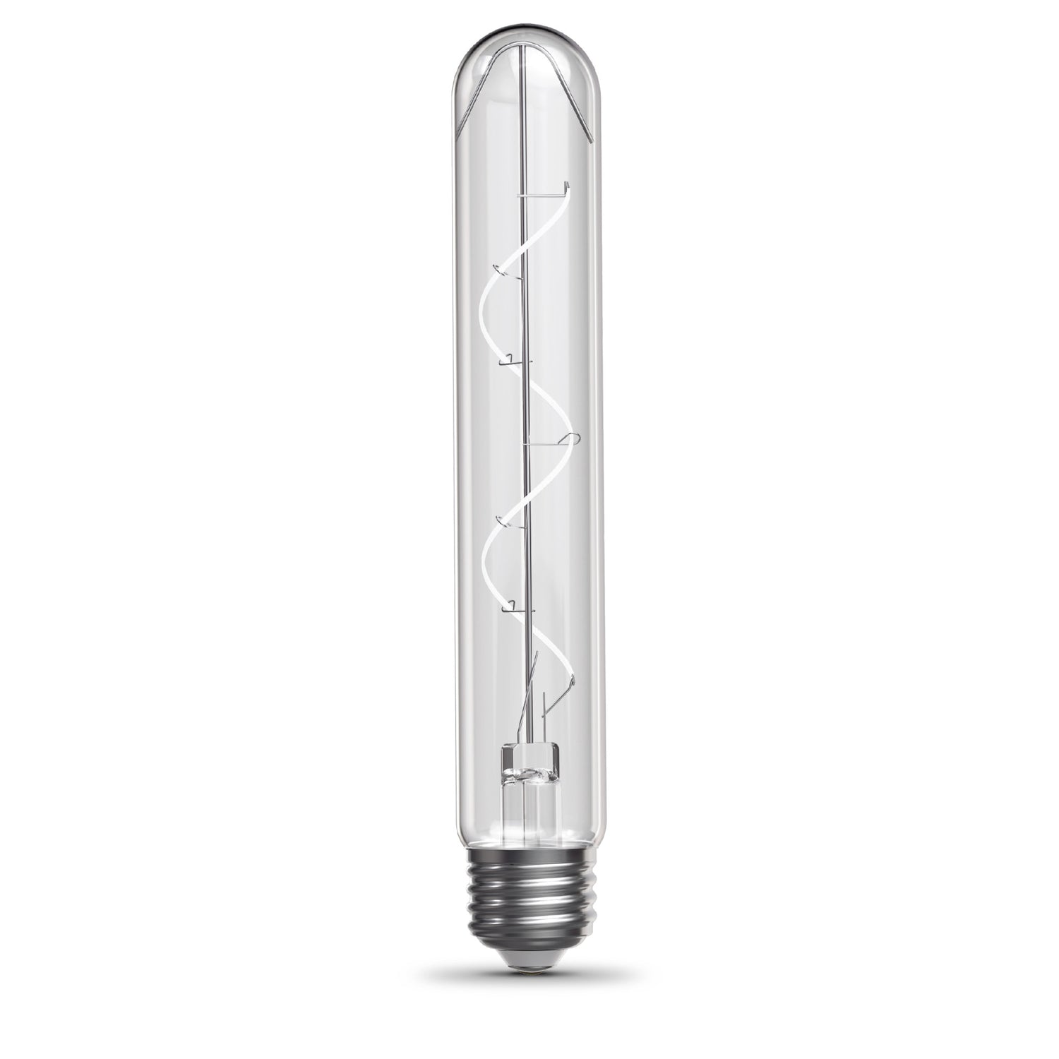 5.5W (60W Replacement) T10 E26 Dimmable Designer Spiral White Filament LED Bulb, Daylight (2-Pack)