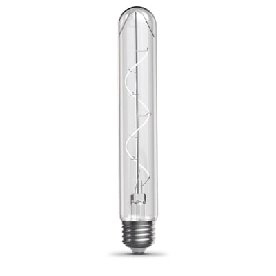 5.5W (60W Replacement) T10 E26 Dimmable Designer Spiral White Filament LED Bulb, Daylight (2-Pack)