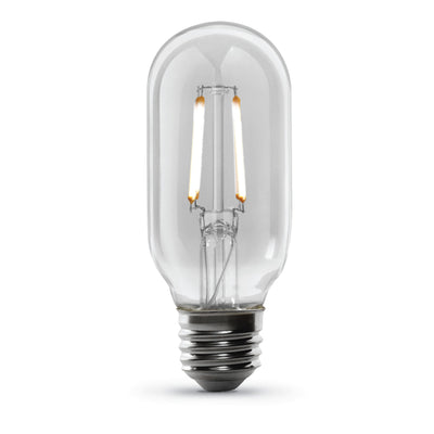 4W (40W Replacement) T14 E26 Dimmable Straight Filament Clear Glass Vintage Edison LED Light Bulb, Soft White