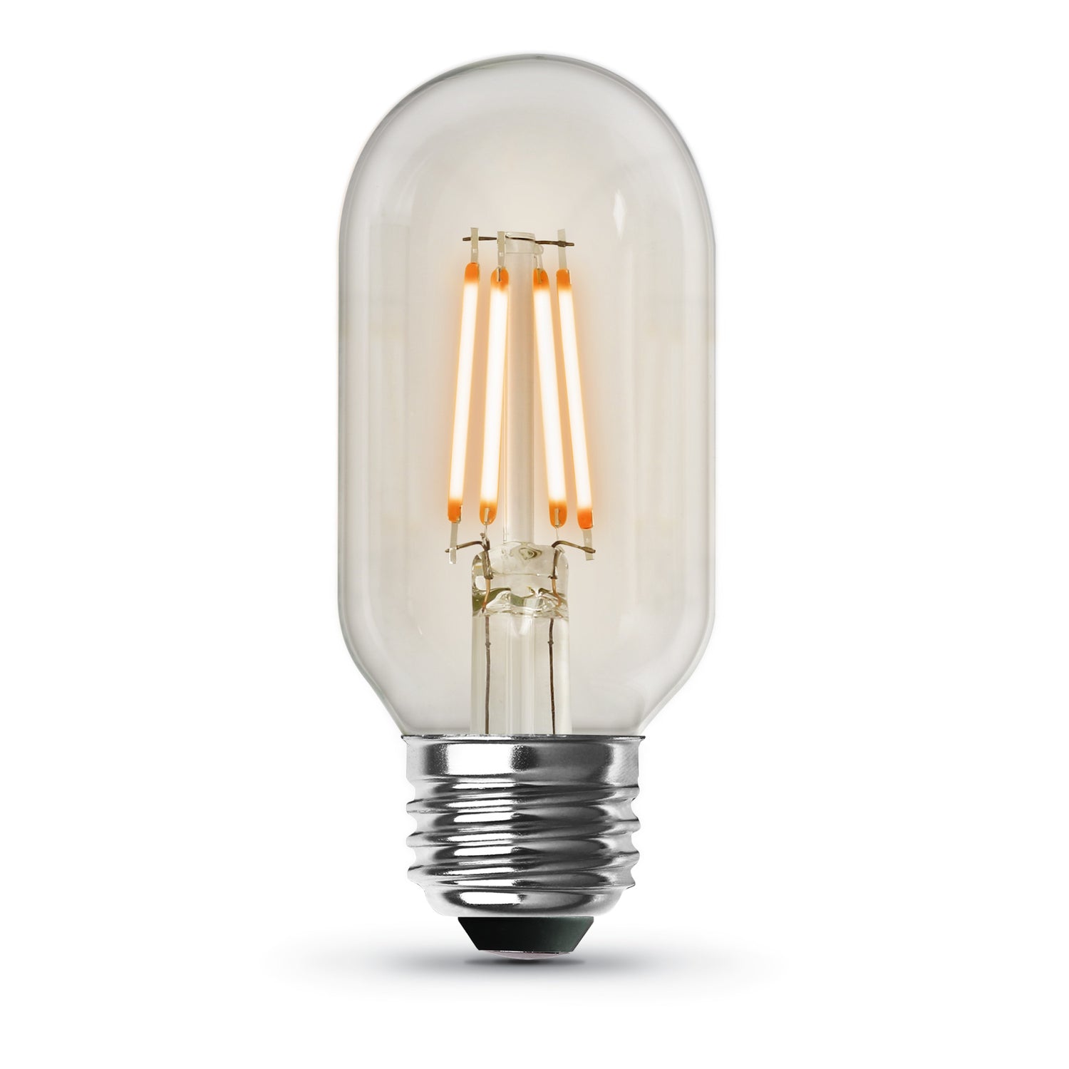 4W (40W Replacement) Warm Light (2100K) E26 Base T14 Filament LED (4-Pack)
