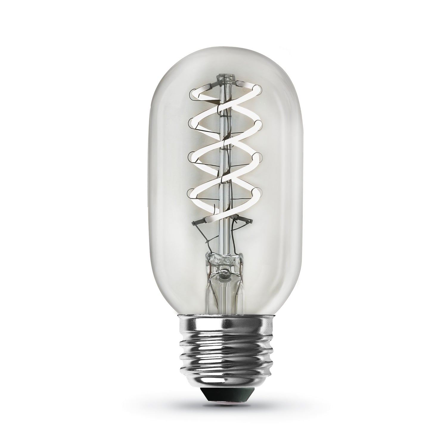 4.5W (40W Replacement) T14 E26 Spiral Filament Clear Glass Vintage Edison LED Light Bulb, Daylight