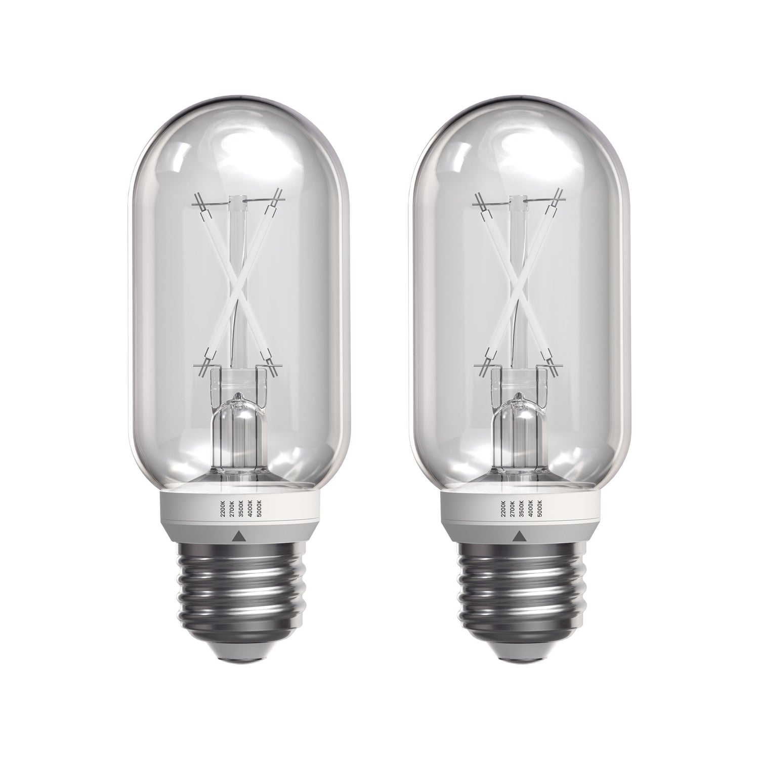 5.5W (60W Replacement) Twist & Select T14 E26 Dimmable White Filament LED Bulb (2-Pack)