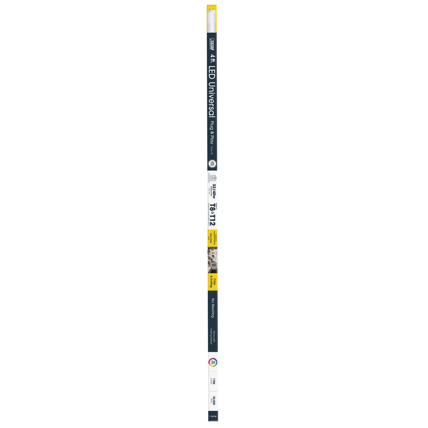 4 ft. 14W (32/40W Replacement) Warm White (3000K) T8/T12 Universal Base Direct Replacement (Type A) Plug & Play LED