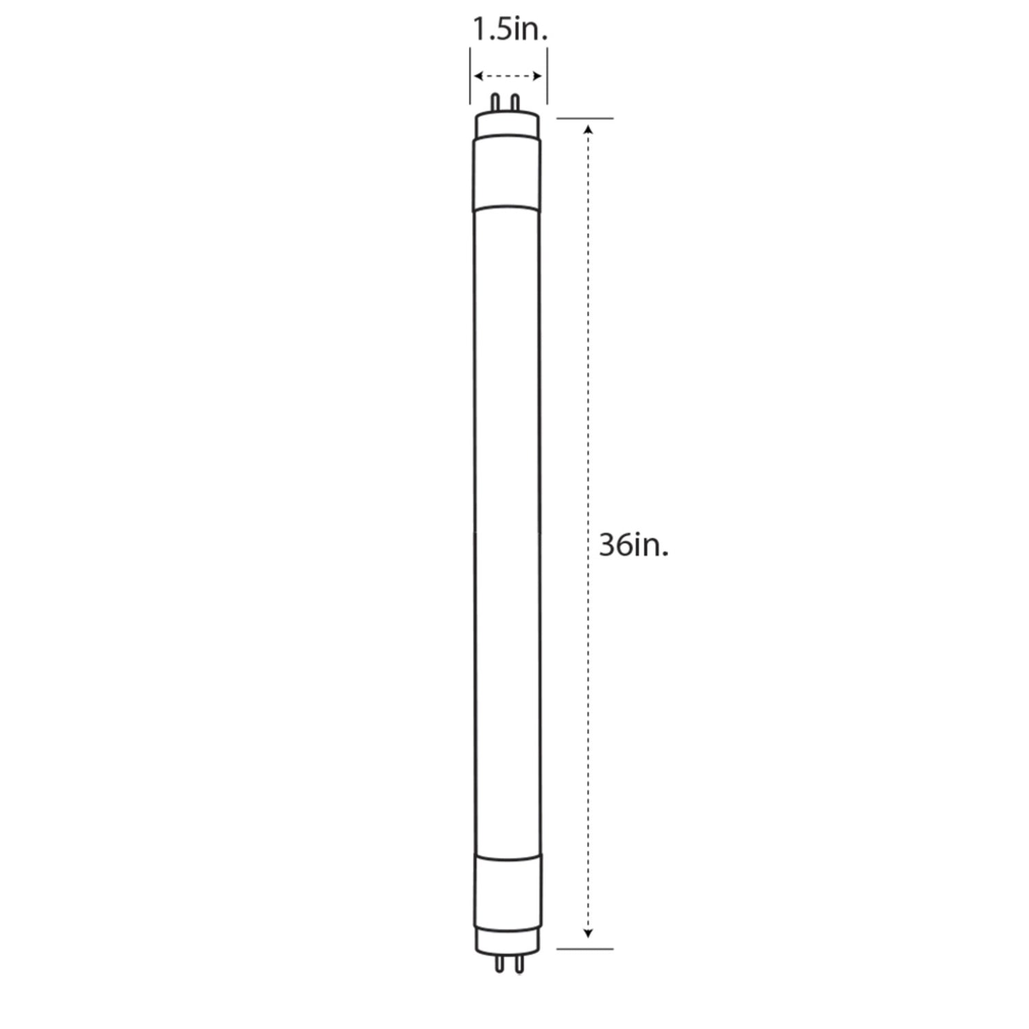 4 ft. 18W (32W Replacement) Cool White (4000K) G13 Base (T8/T12 Replacement) Ballast Bypass (Type B) LED Linear Tube (10-Pack)