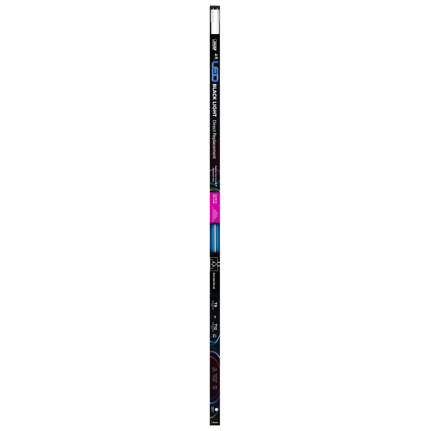 4 ft. 18W (32W Replacement) Black Light G13 Base T8 Direct Replacement (Type A) Linear LED Tube