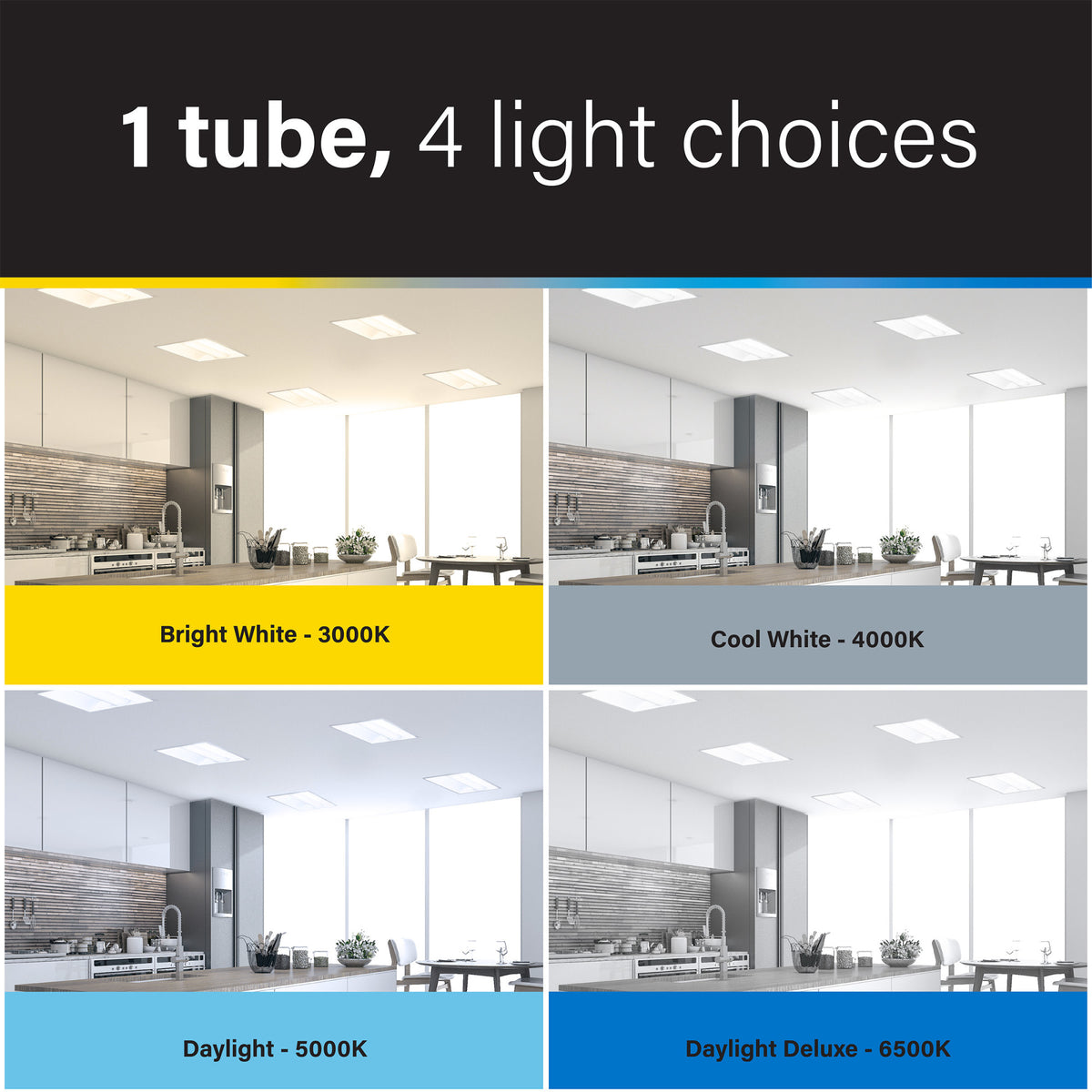 4 ft. 18W Adjustable White G13 Base (T8 and T12 Replacement) Ballast Bypass (Type B) LED Linear Tube (2-Pack)
