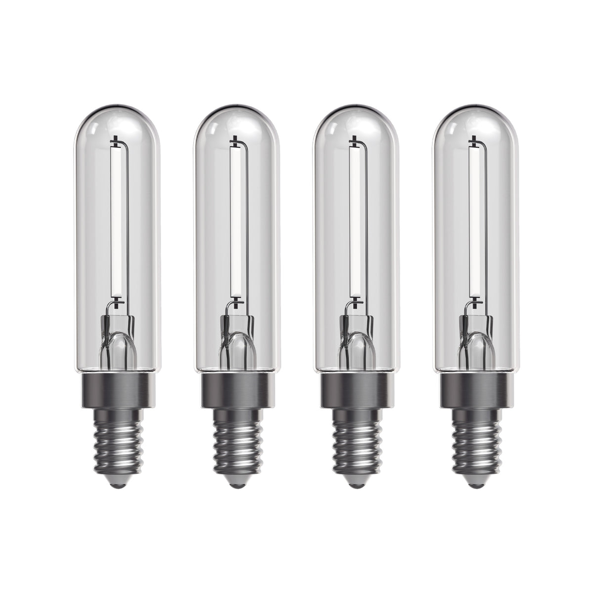 3.5W (40W Replacement) T6 E12 Dimmable Designer Single White Filament LED Bulb, Daylight (4-Pack)