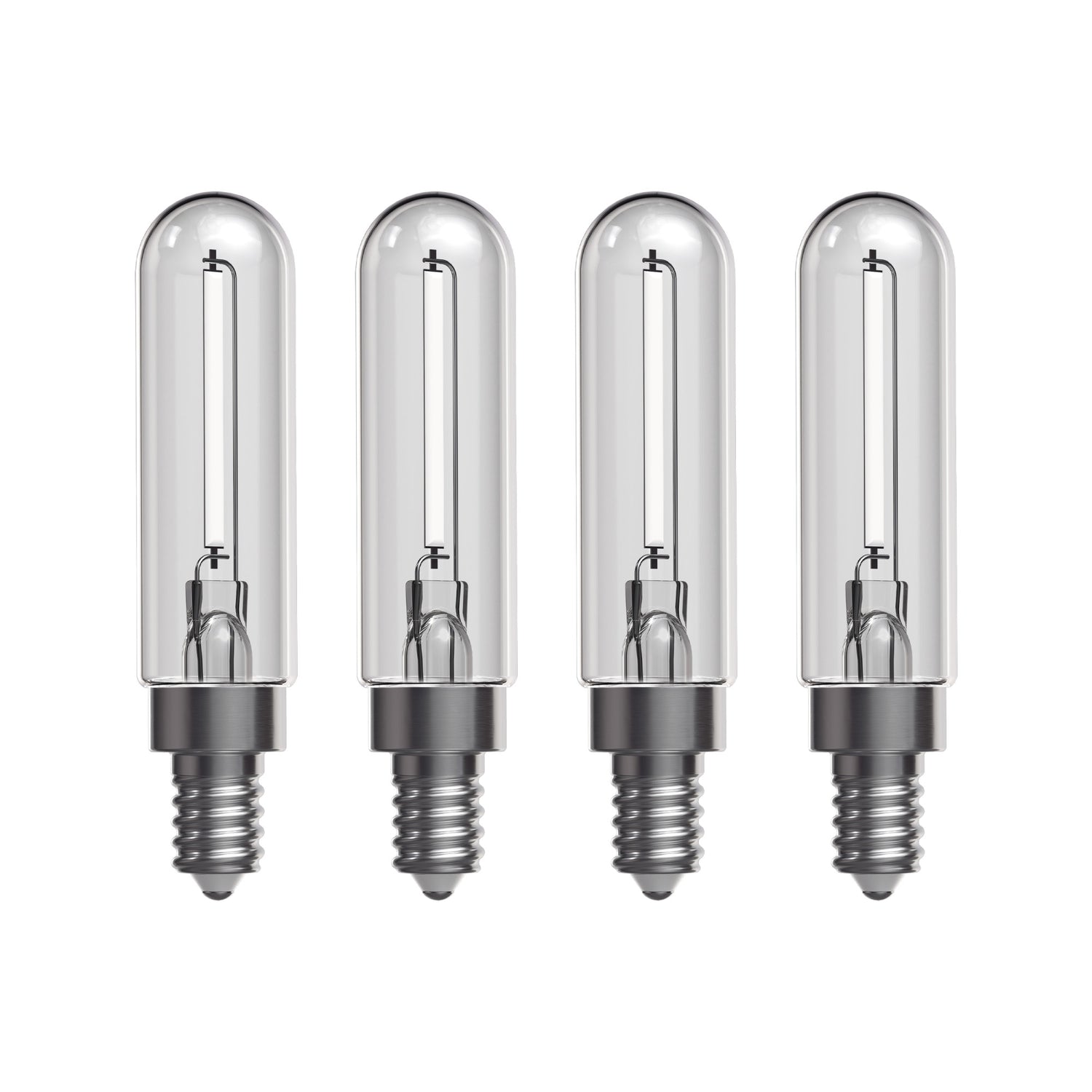 3.5W (40W Replacement) T6 E12 Dimmable Designer Single White Filament LED Bulb, Daylight (4-Pack)