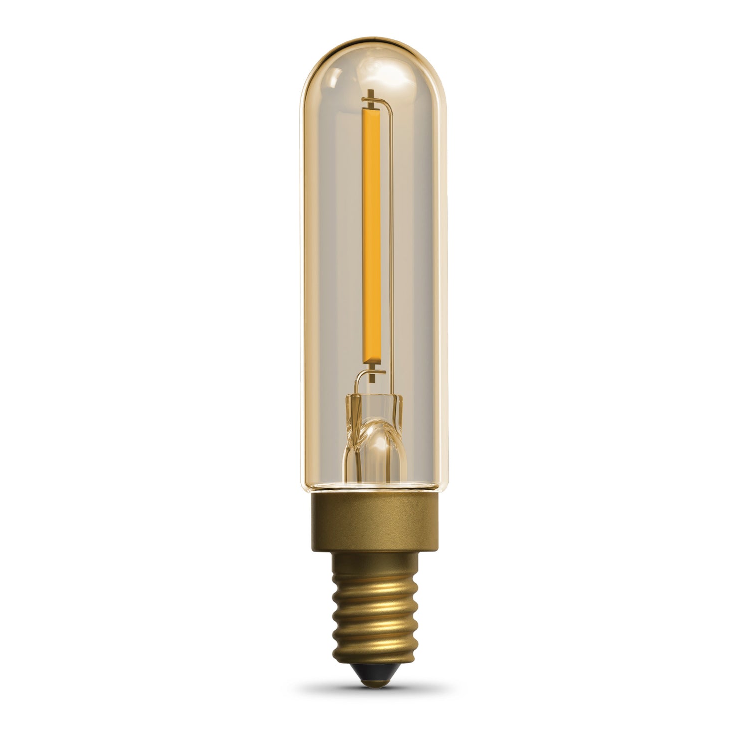 3.8W (40W Replacement) T6 E12 Dimmable Single Filament Vintage LED Bulb, Warm Light (4-Pack)