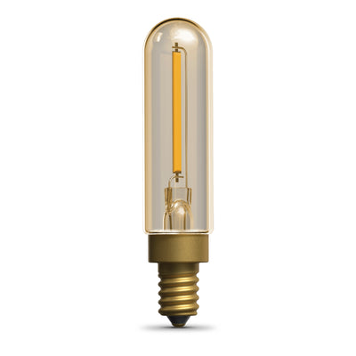 3.8W (40W Replacement) T6 E12 Dimmable Single Filament Vintage LED Bulb, Warm Light (4-Pack)