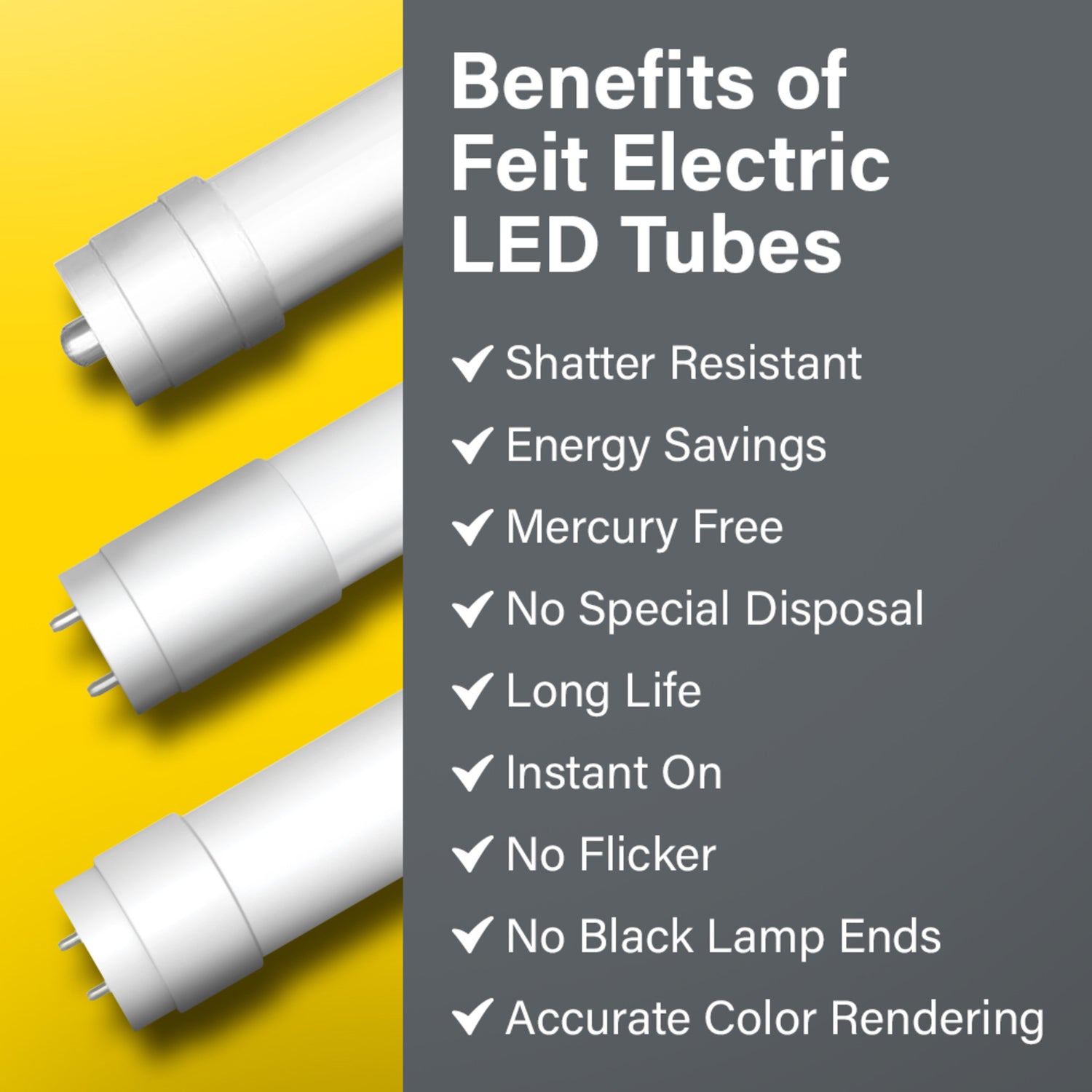 18 in. 15W Replacement Bright White (3000K) G13 Base (T8 Replacement) Direct Replacement (Type A) LED Linear Tube