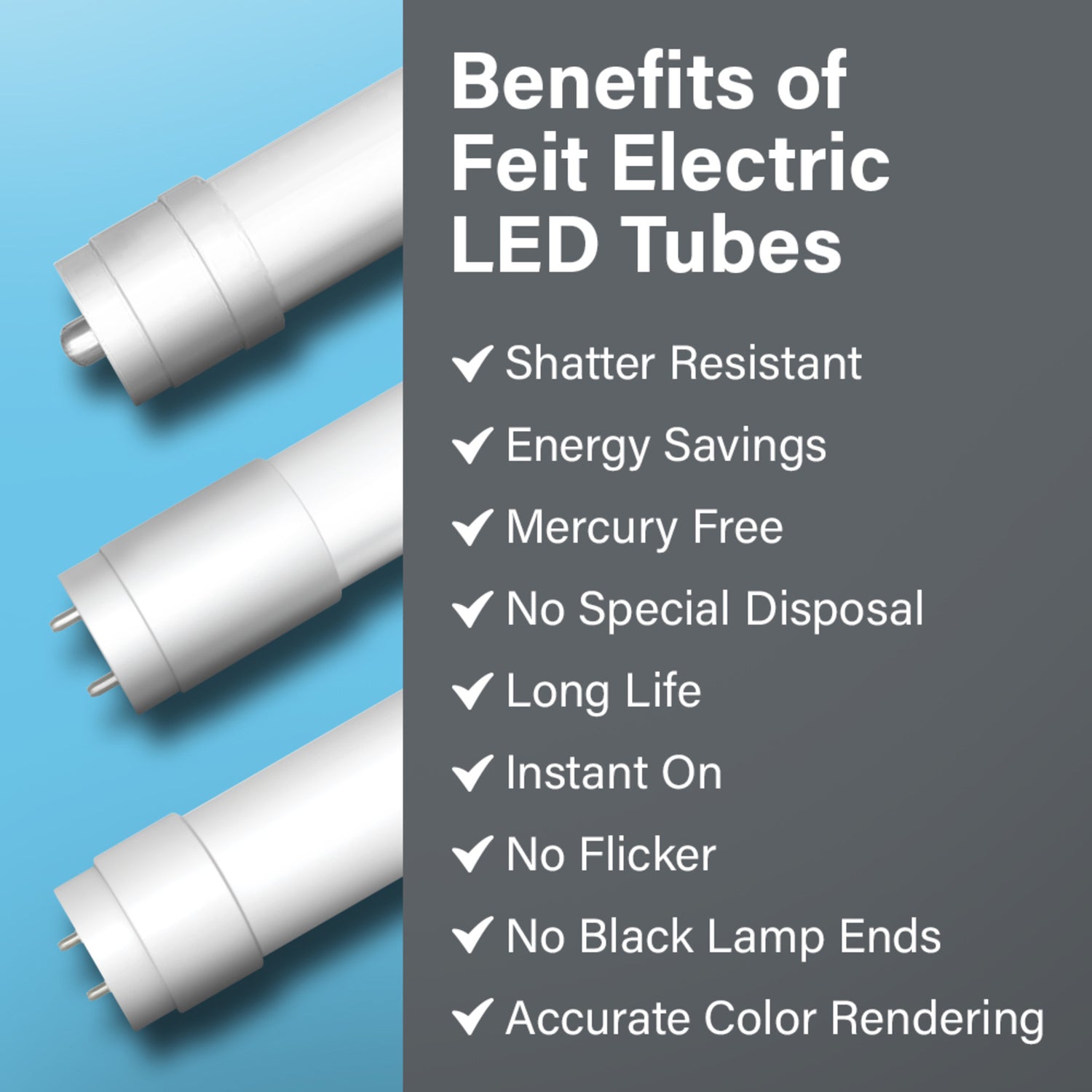 18 in. 15W Replacement Daylight White (5000K) G13 Base (T8 Replacement) Direct Replacement (Type A) LED Linear Tube