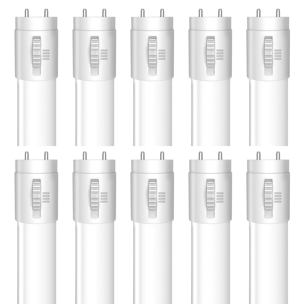 4 ft. 18W (32W Replacement) Adjustable White T8 Direct Replacement (Type A) LED Tube (10-Pack)