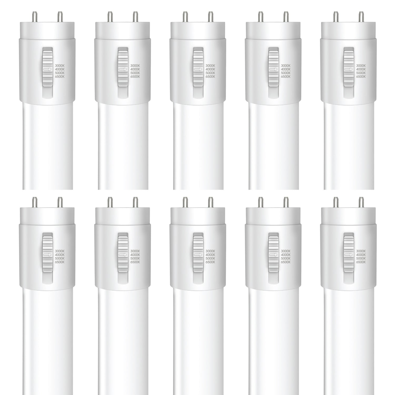 4 ft. 18W (32W Replacement) Adjustable White T8 Direct Replacement (Type A) LED Tube (10-Pack)