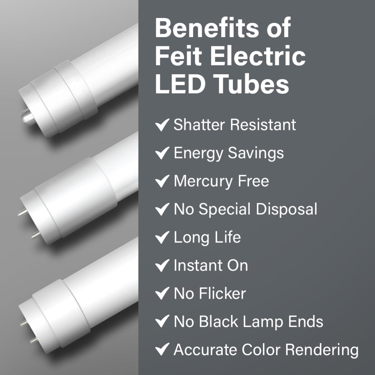 4 ft. 18W (32W Replacement) Cool White (4000K) G13 Base Direct Replacement (Type A) (T8 Replacement) LED Linear Tube (10-Pack)