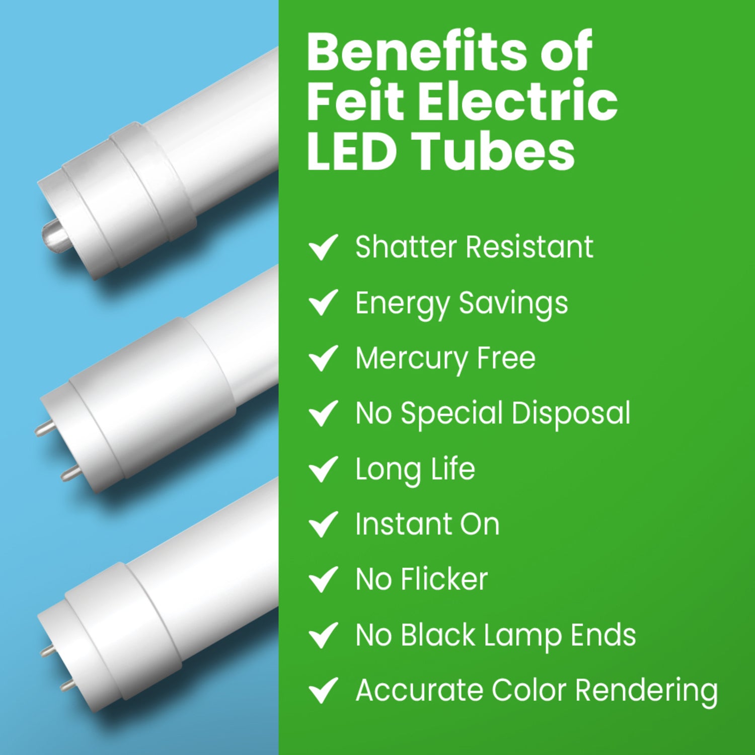 6 in. 15W (32W Replacement) Daylight (5000K) G13 Base (T8 and T12 Replacement) Direct Replacement and Ballast Bypass (Type AB) U-Bend Linear LED Tube