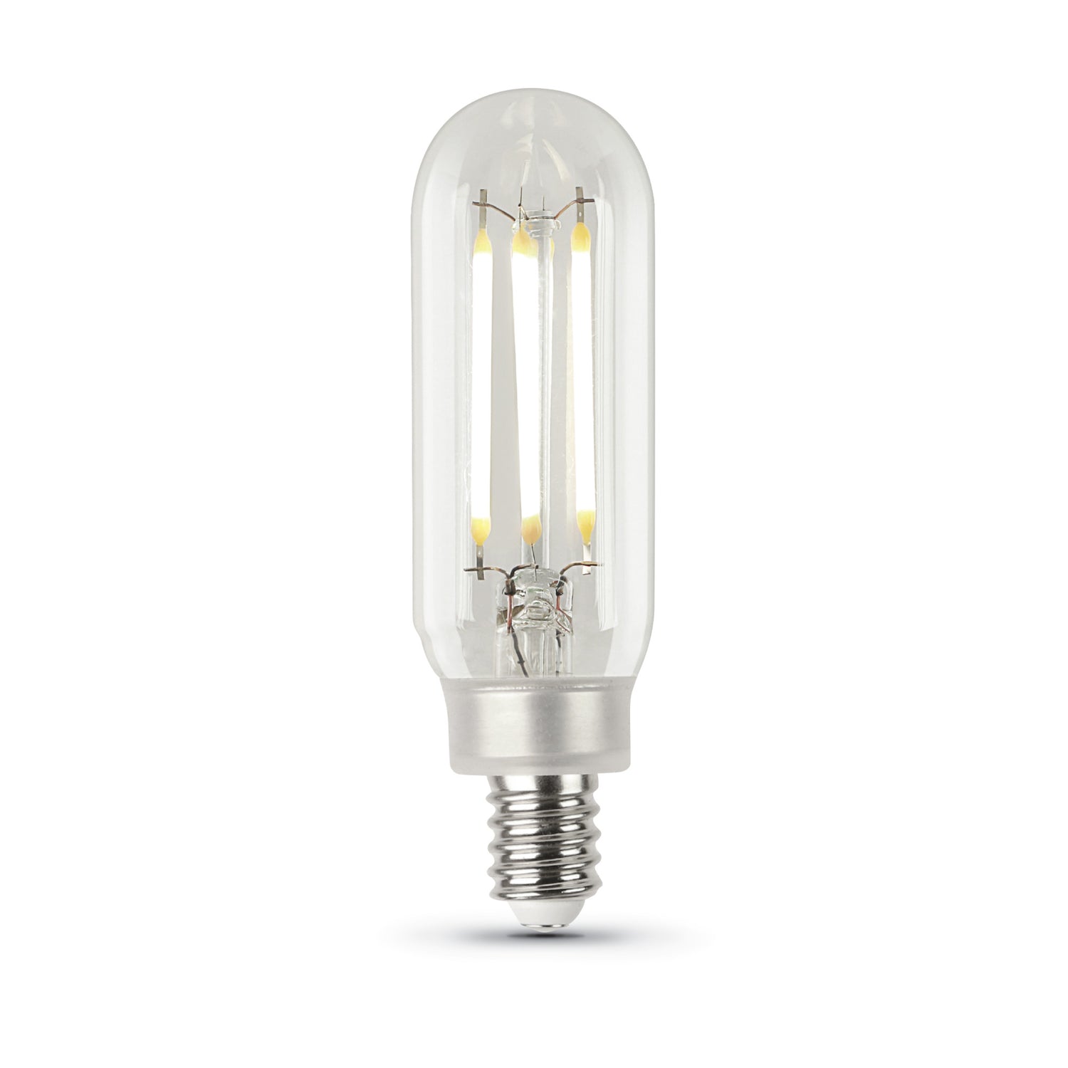 3.3W (40W Replacement) T8 E12 Dimmable Straight Filament Clear Glass Vintage Edison LED Light Bulb, Soft White