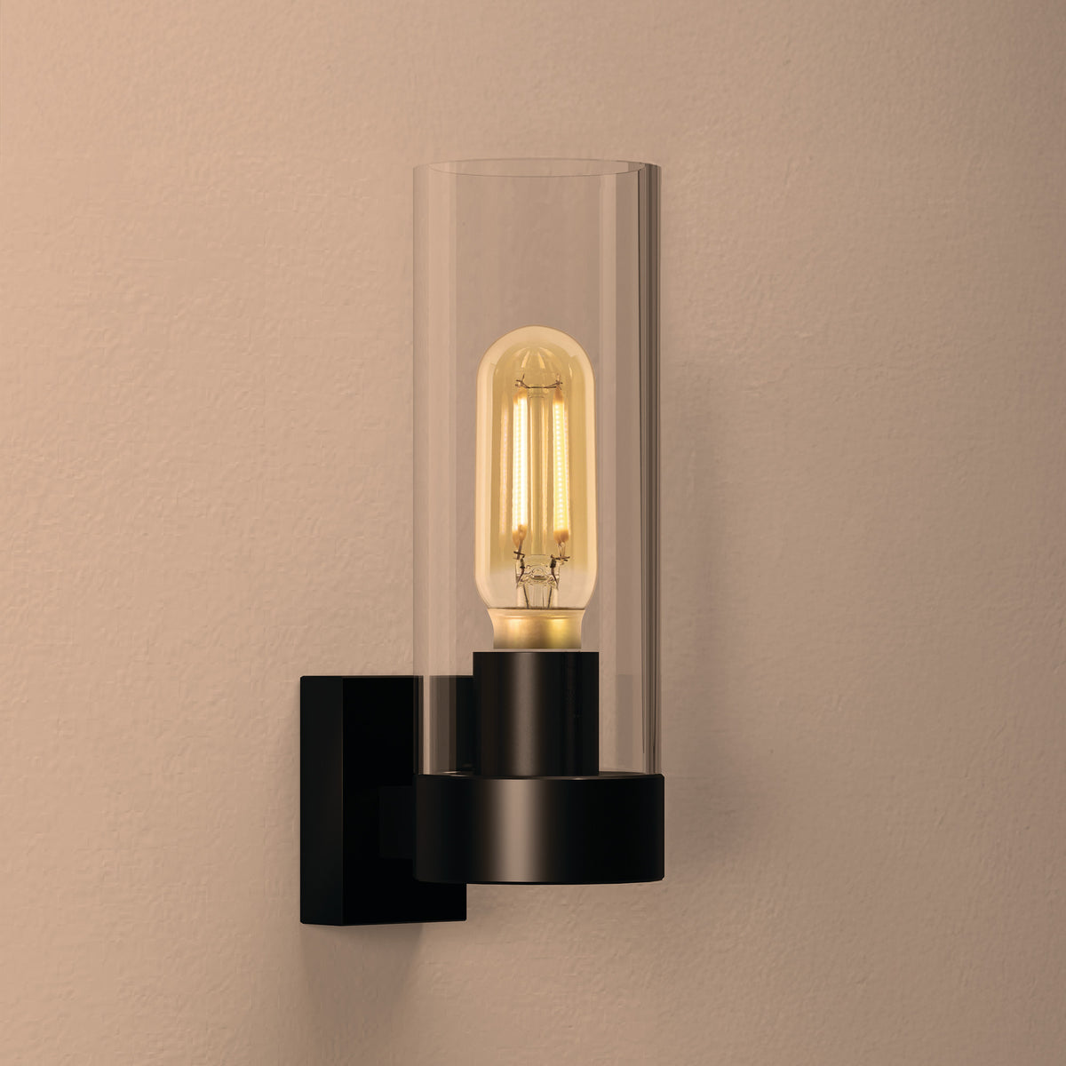 5W (40W Replacement) T8 E12 Dimmable Straight Filament Amber Glass Vintage Edison LED Light Bulb, Soft White