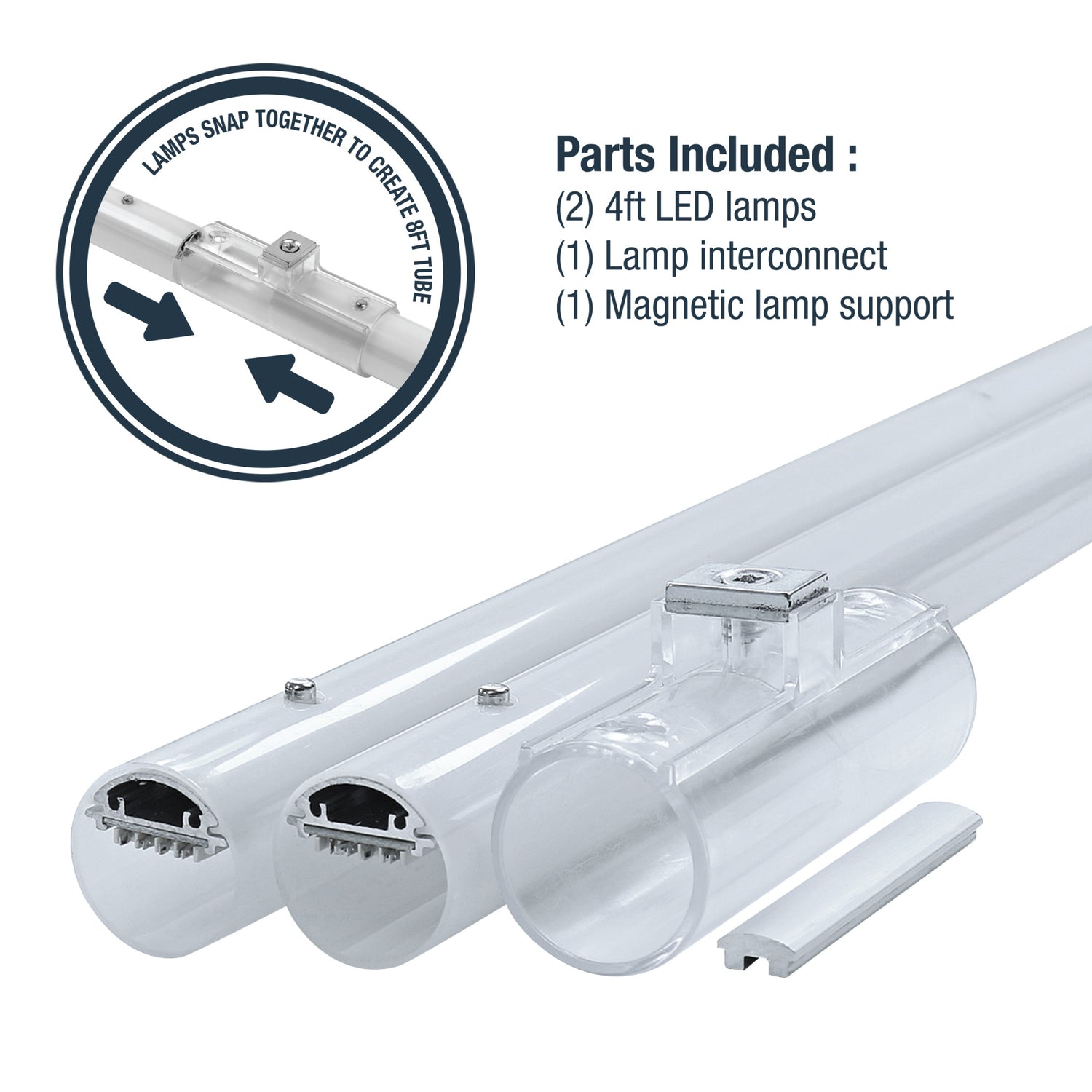 8 ft. 43W (59W Replacement) Cool White (4000K) FA8 Base (T8 Replacement) Ballast Bypass (Type B) LED Linear Tube