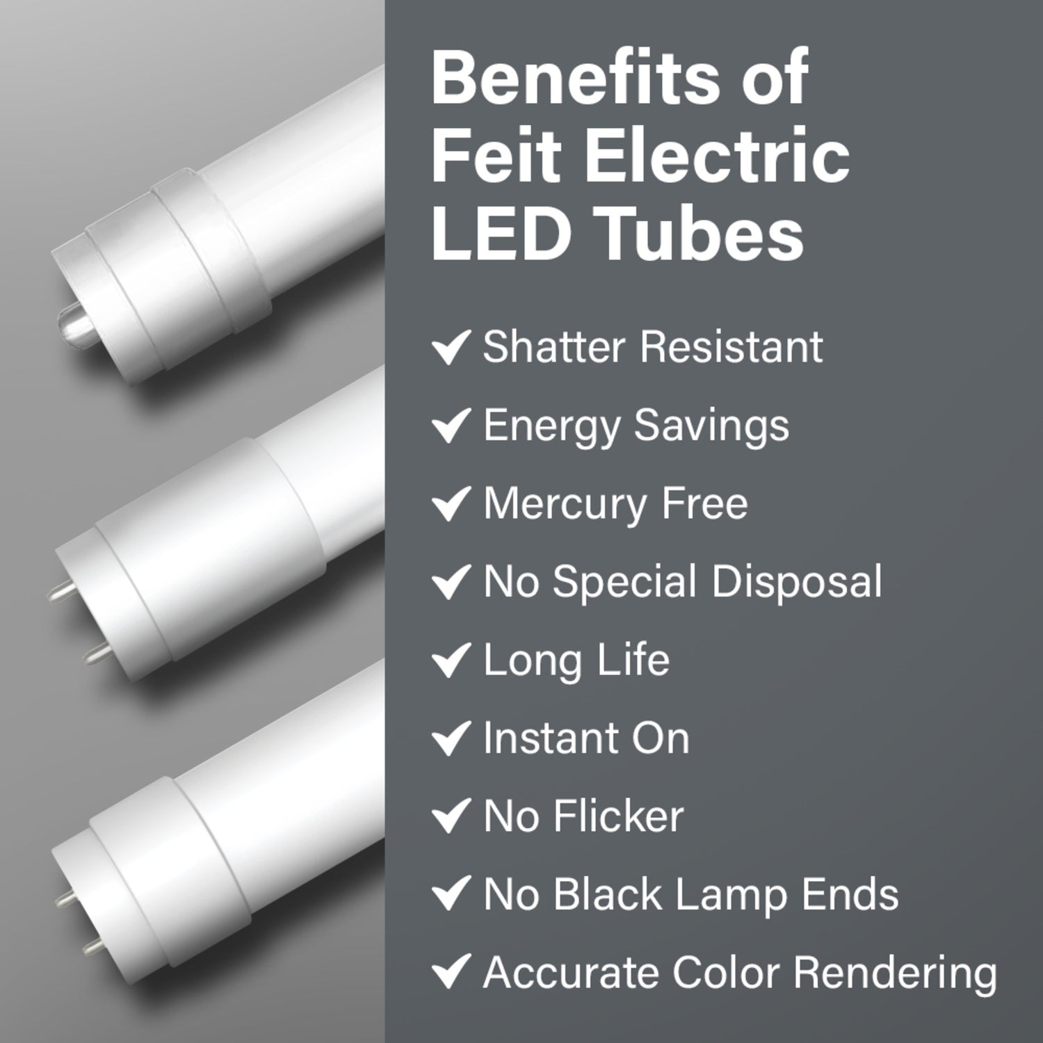 8 ft. 40W (59W Replacement) Cool White (4000K) FA8 Base Direct Replacement (Type A) (T8 Replacement) LED Linear Tube (2-Pack)
