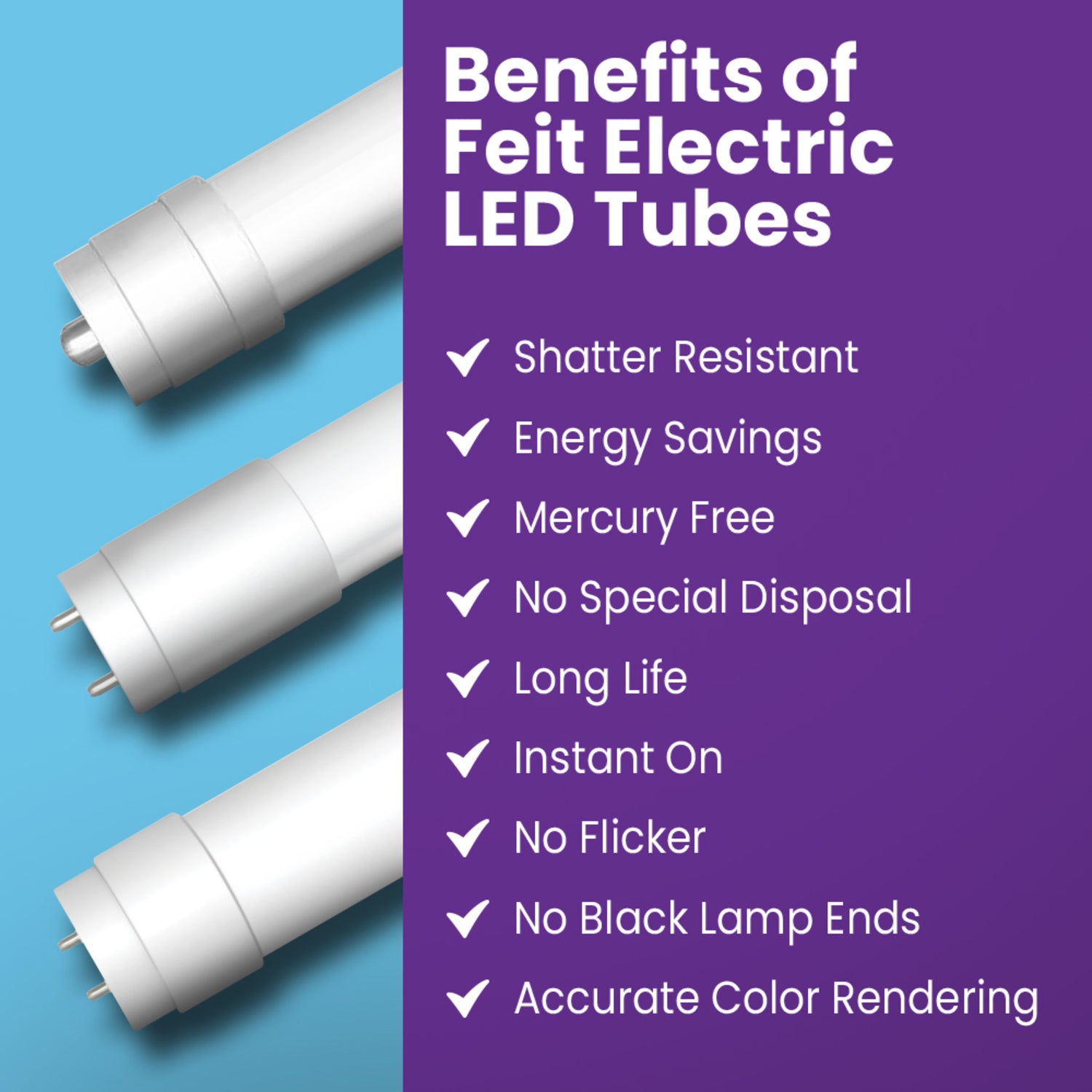 8 ft. 40W (59W Replacement) Daylight (5000K) FA8 Base (T8 and T12 Replacement) Ballast Bypass (Type B) LED Linear Tube (2-Pack)