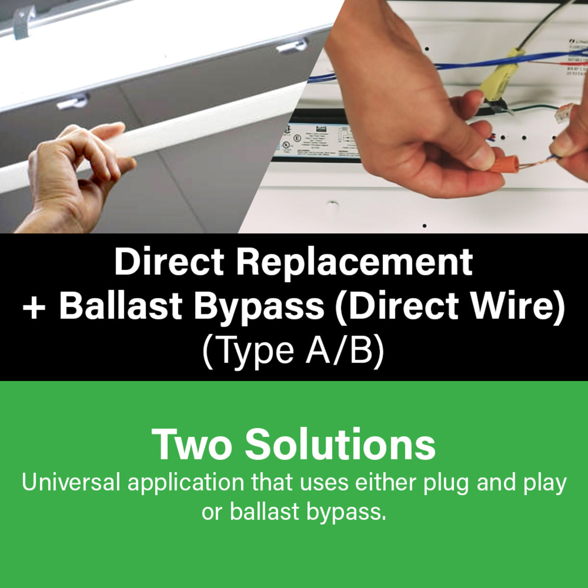 8ft. 43W (59W Replacement) Daylight Deluxe (6500K) FA8 Base (T8 and T12 Replacement) Direct Replacement and Ballast Bypass (Type AB) Linear LED Tube