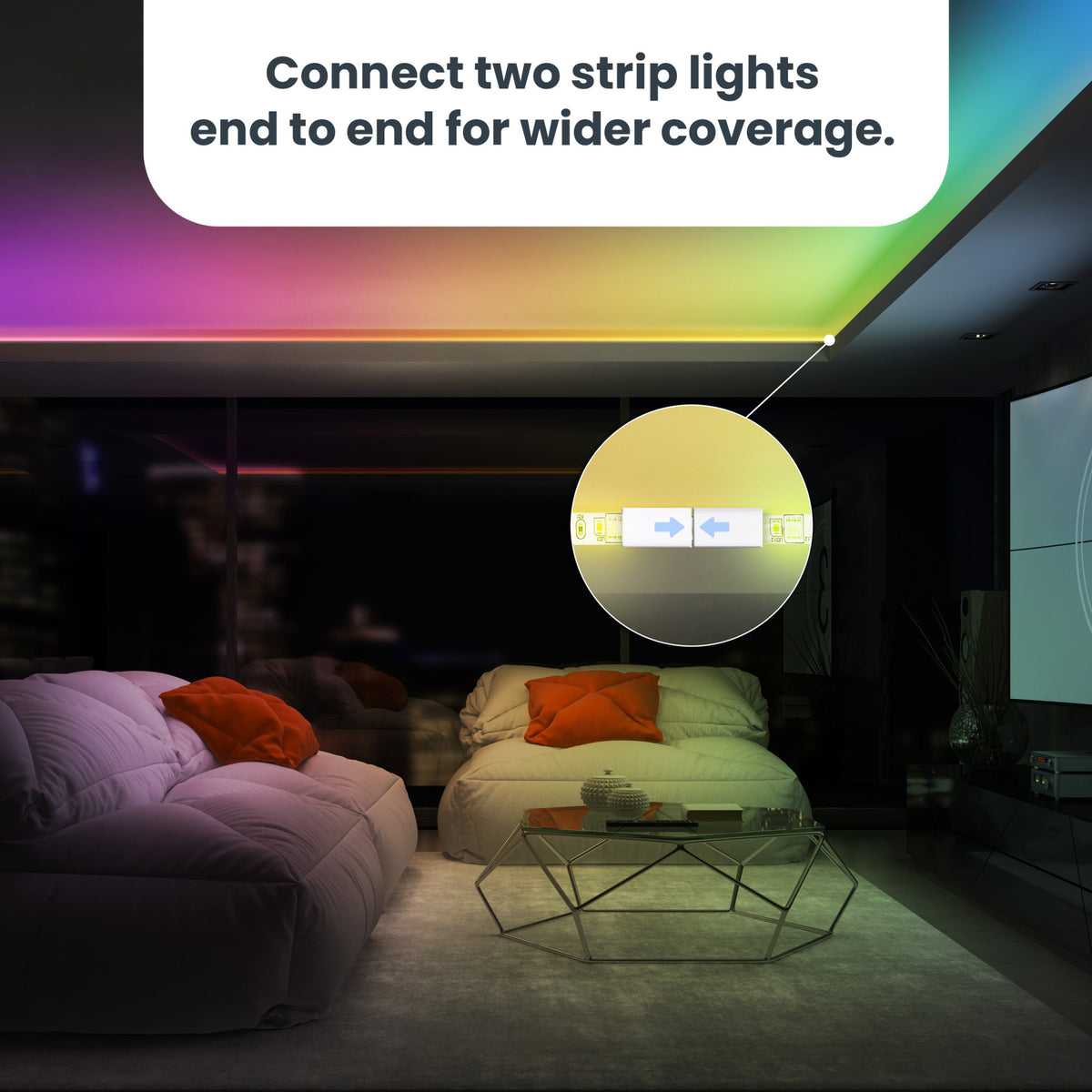 10 ft. Smart Color Chasing and Tunable White Strip Light with Remote