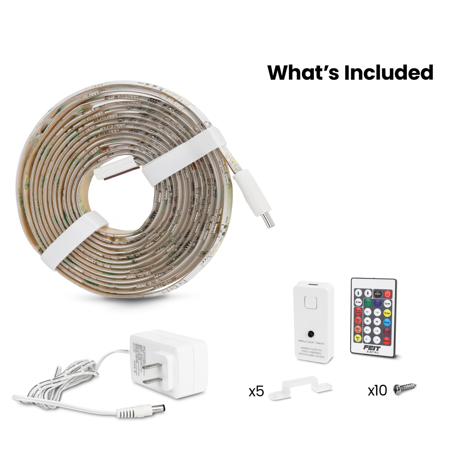 10 ft. LED Color Chasing and Tunable White Tape Light with Remote