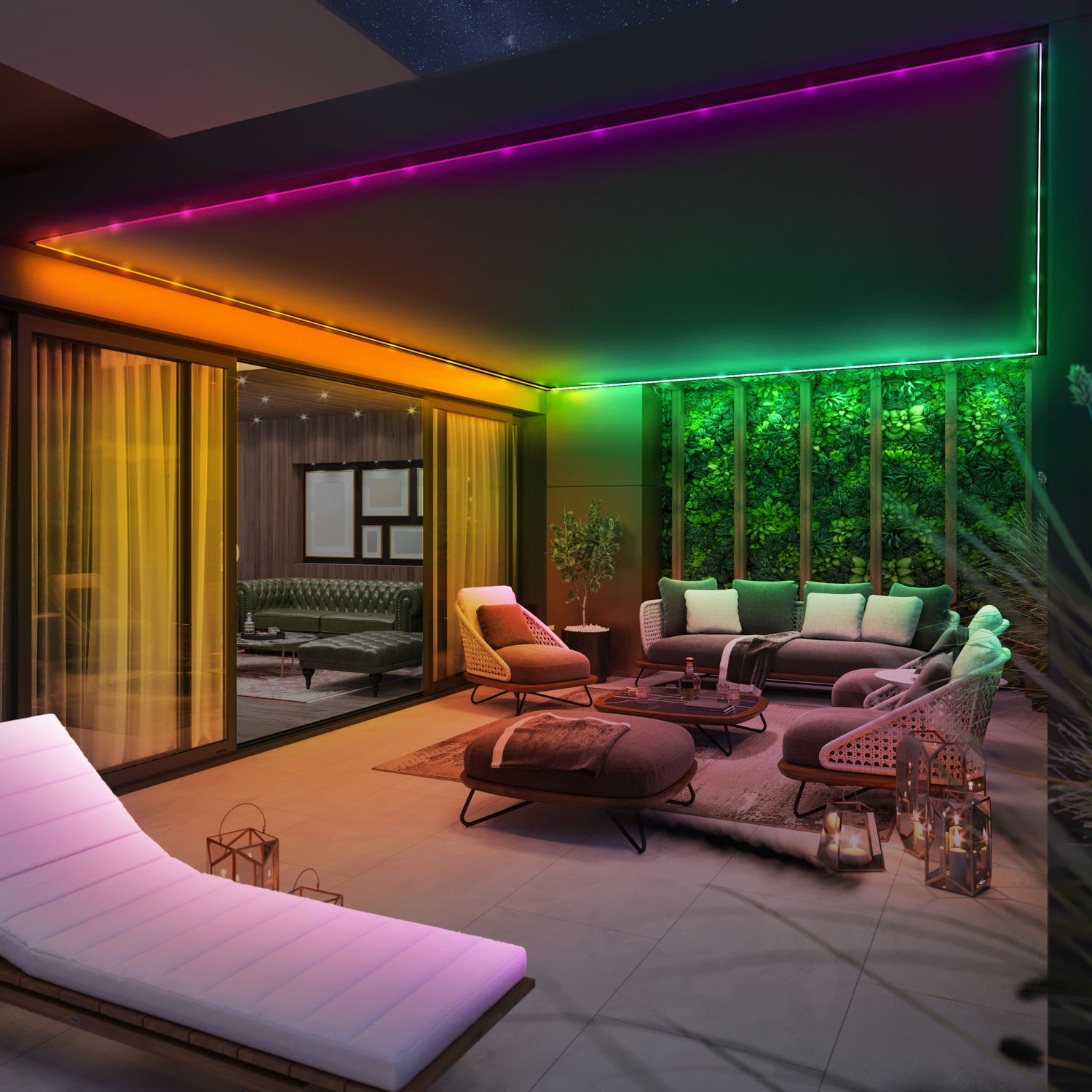 100 ft. LED Color Chasing and Tunable White Tape Light with Remote