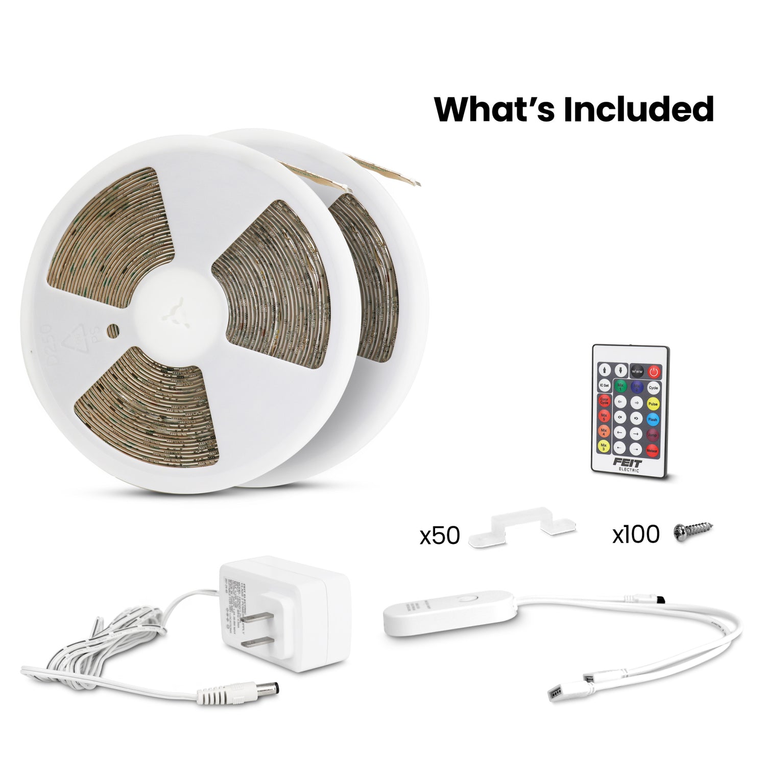 100 ft. LED Color Chasing and Tunable White Tape Light with Remote