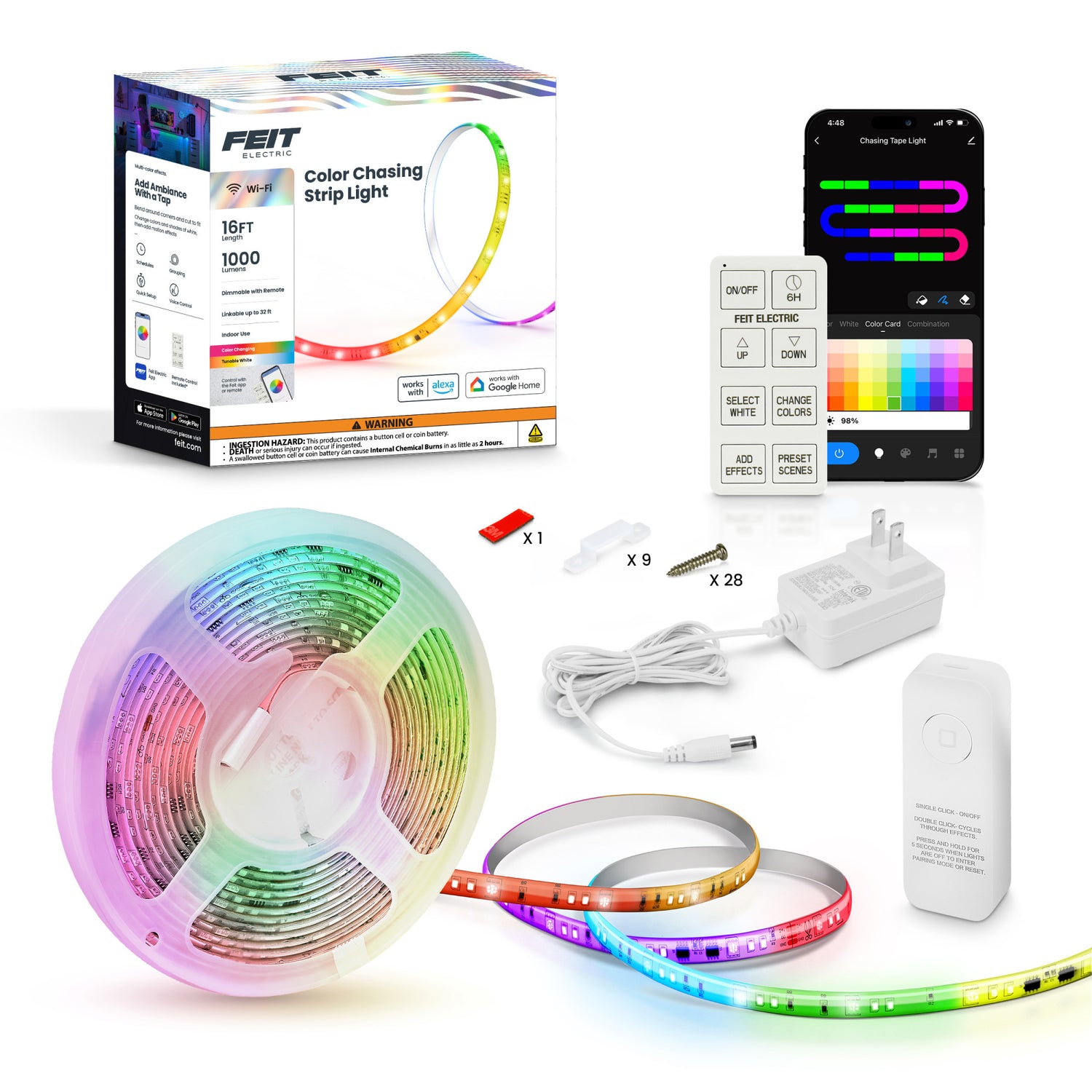 16 ft. Smart Color Chasing Strip Light