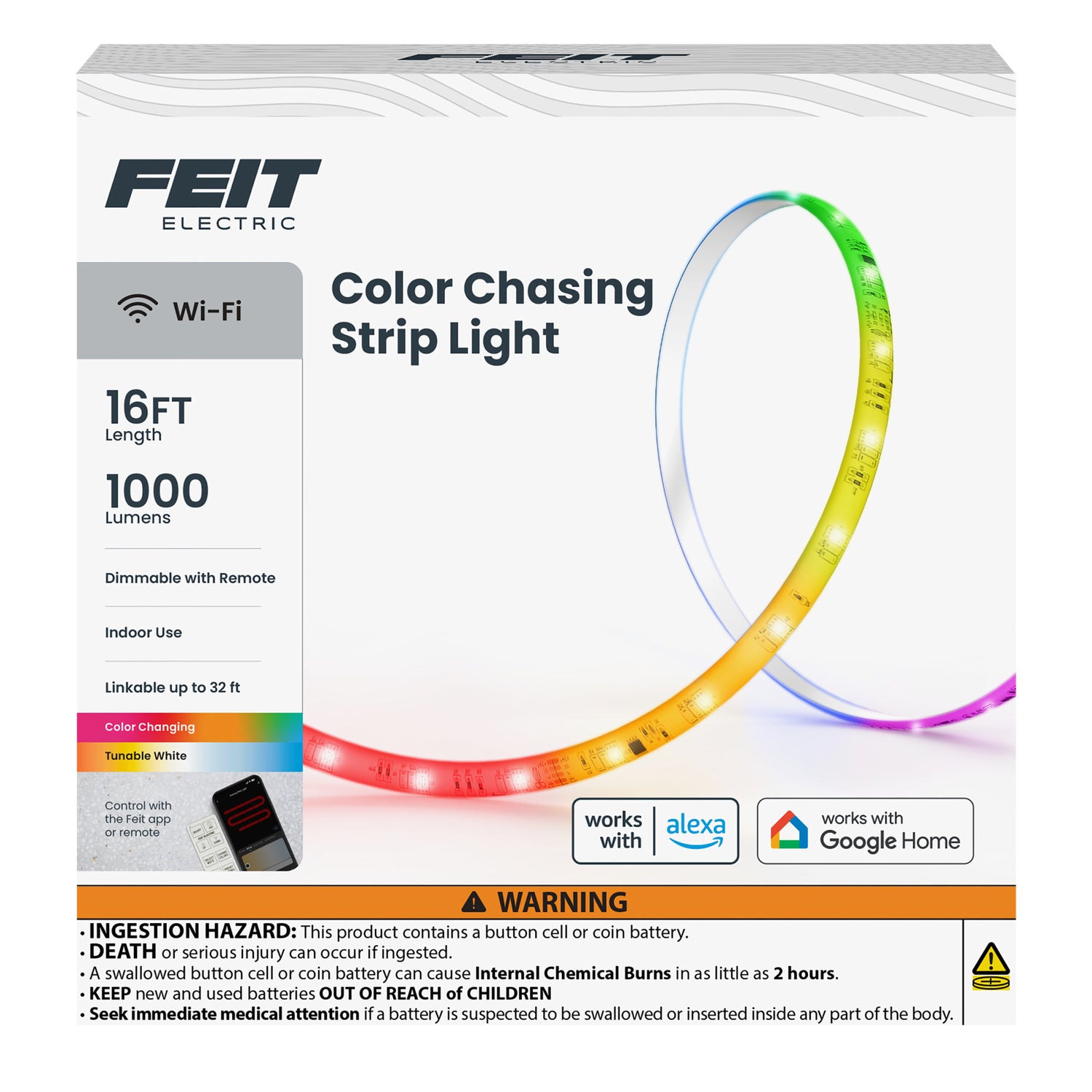 16 ft. Smart Color Chasing Strip Light