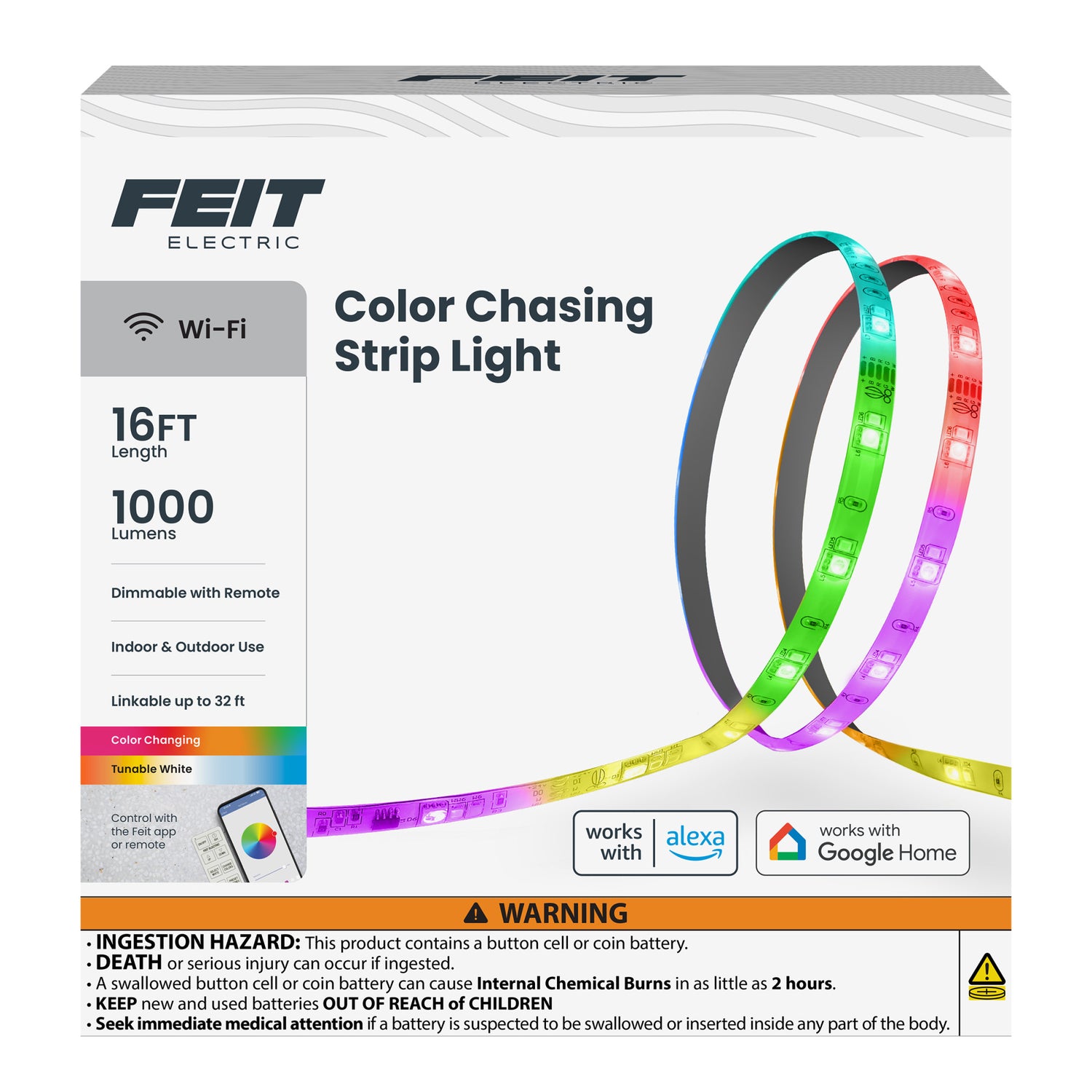 16 ft. Smart Color Chasing Strip Light