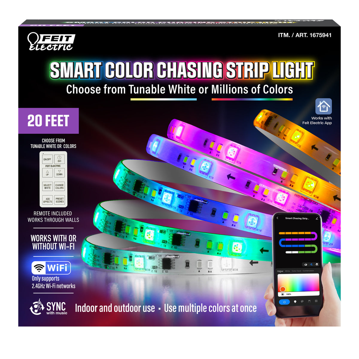 20 ft. Smart Color Chasing LED Strip Light