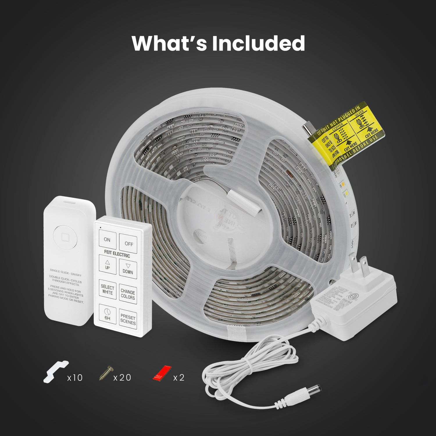 20 ft. Smart Color Chasing and Tunable White Strip Light with Remote