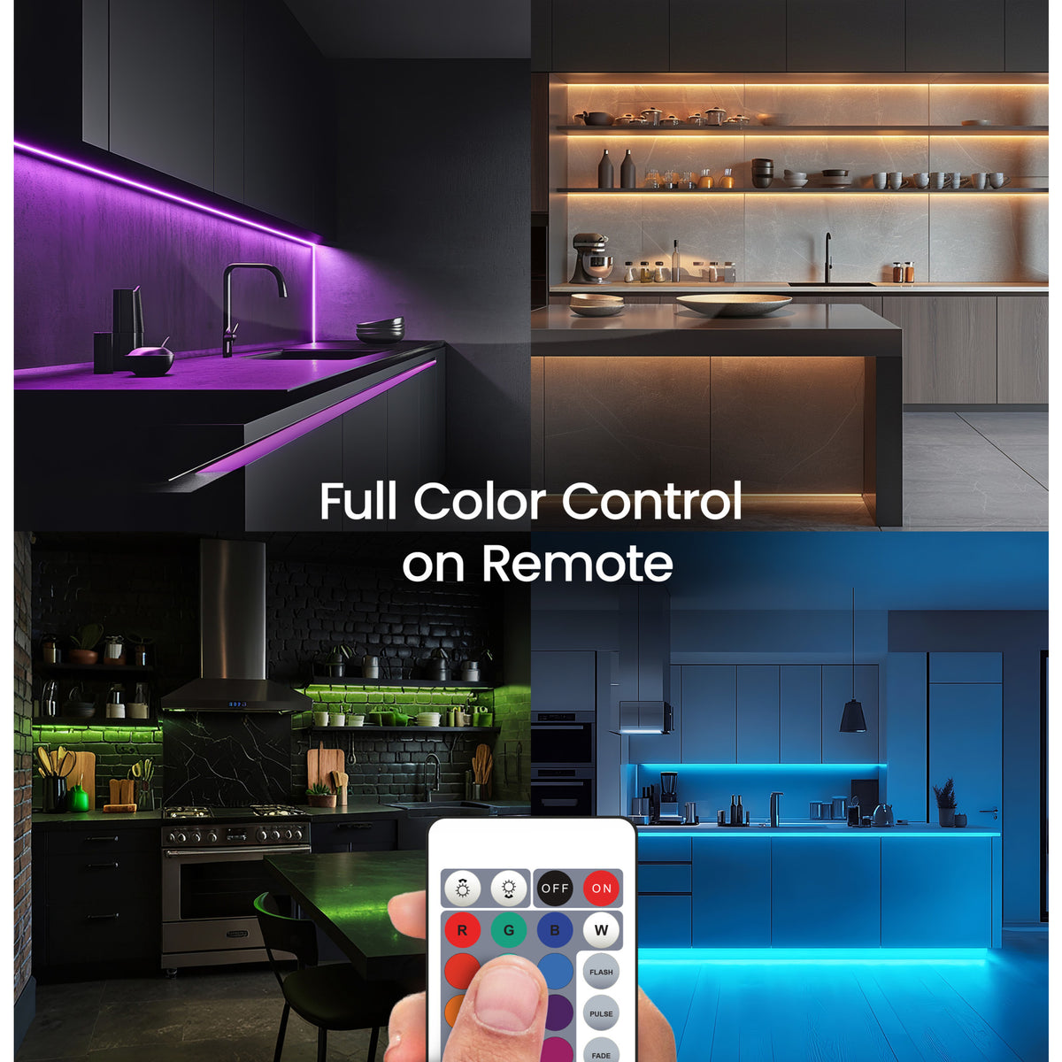 20 ft. Indoor Continuous Color Tape Light with Remote