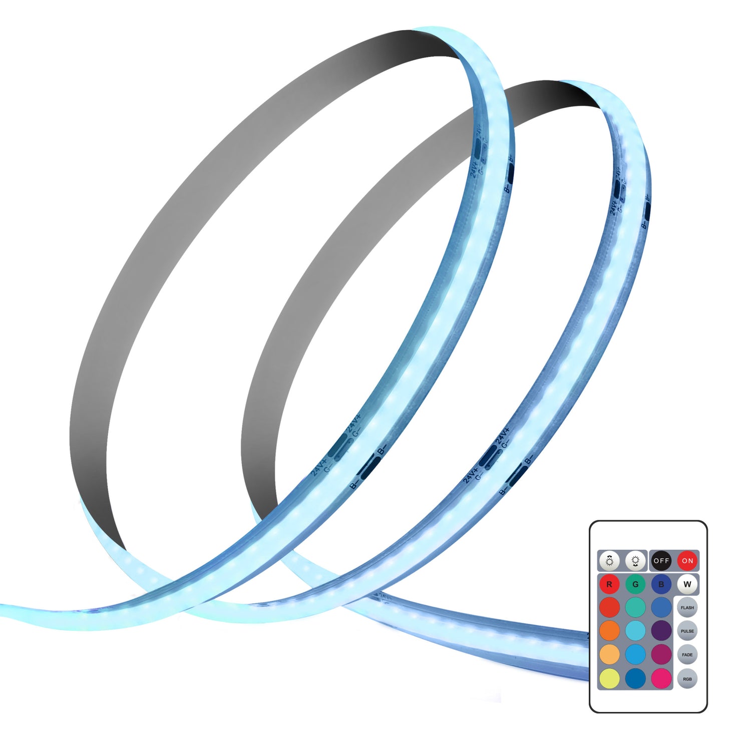 20 ft. Indoor Continuous Color Tape Light with Remote