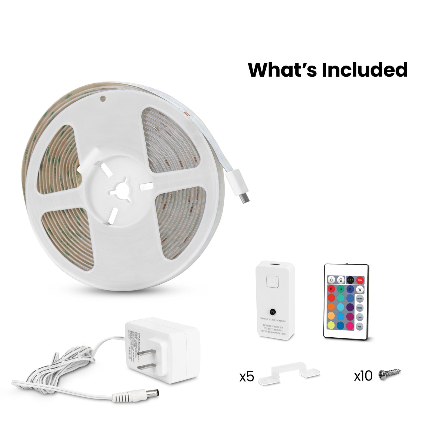 20 ft. Indoor Continuous Color Tape Light with Remote