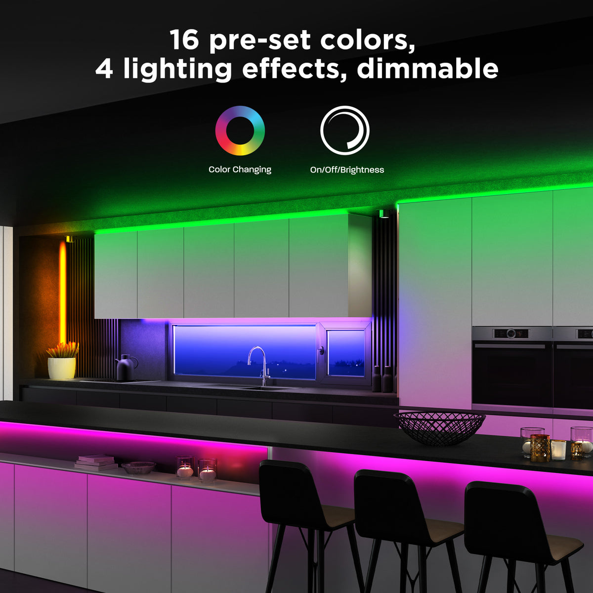 32 ft. Color Changing LED Strip Light with Remote