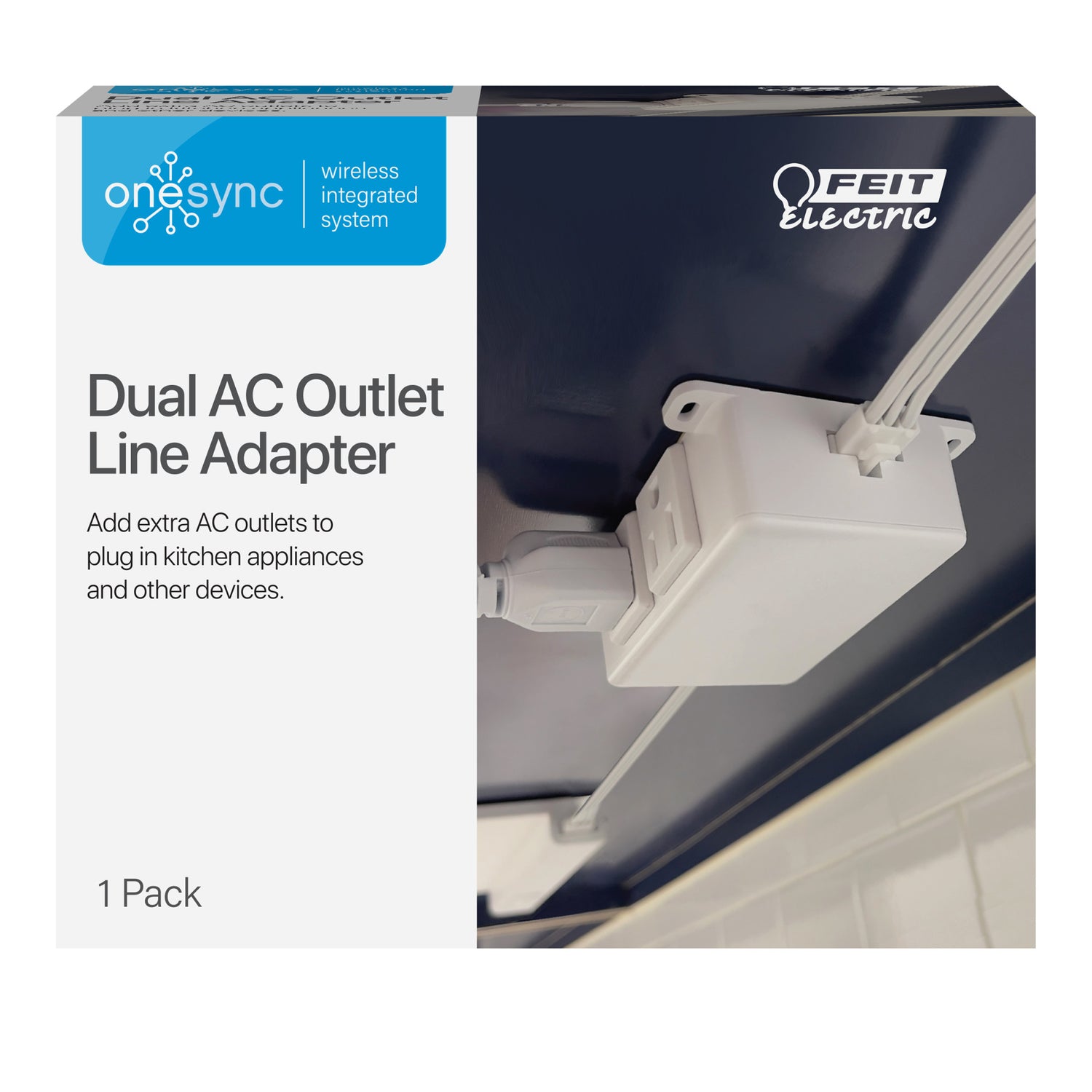 OneSync Undercabinet 2-Outlet AC Line Adapter