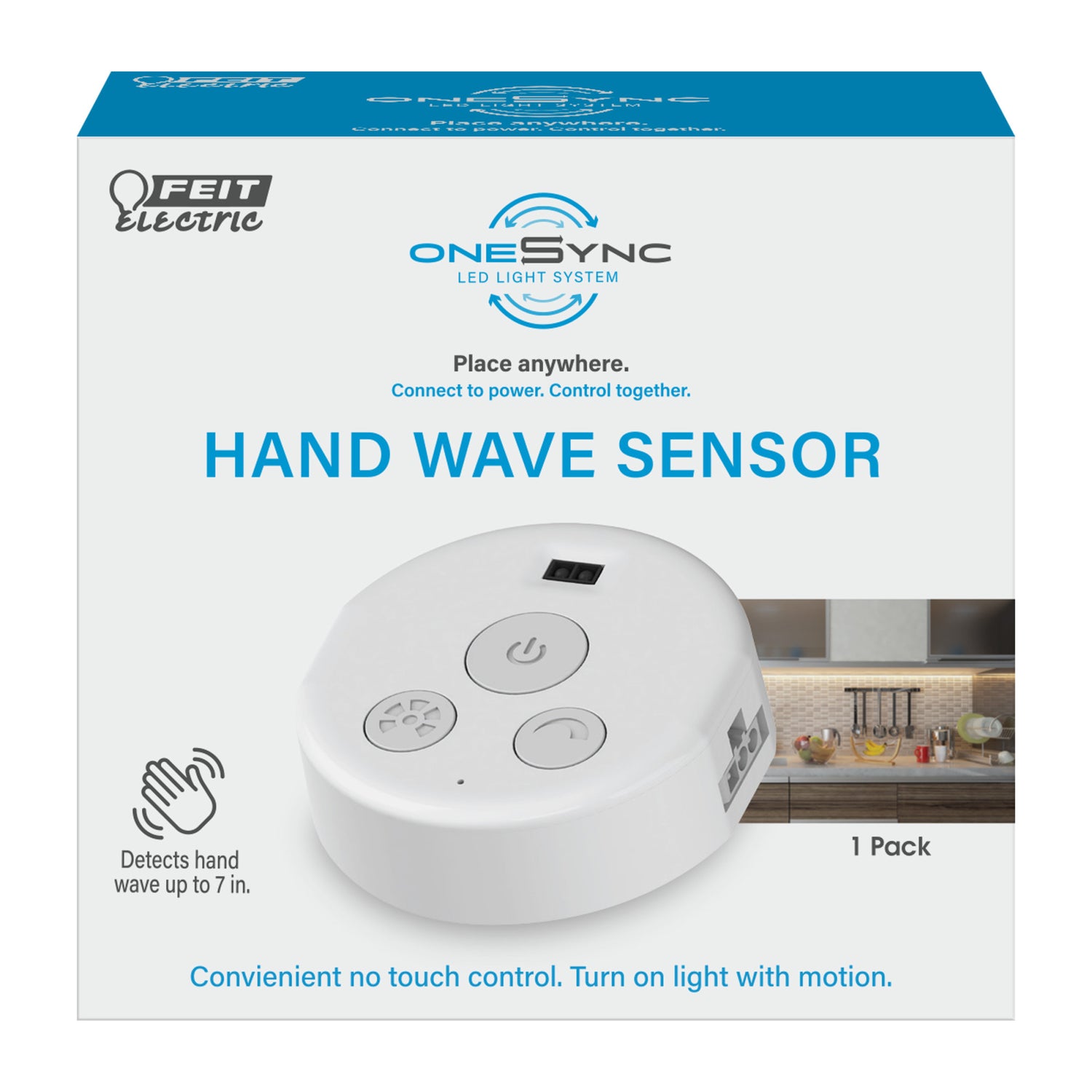Onesync Undercabinet White Hand Wave Motion Sensor
