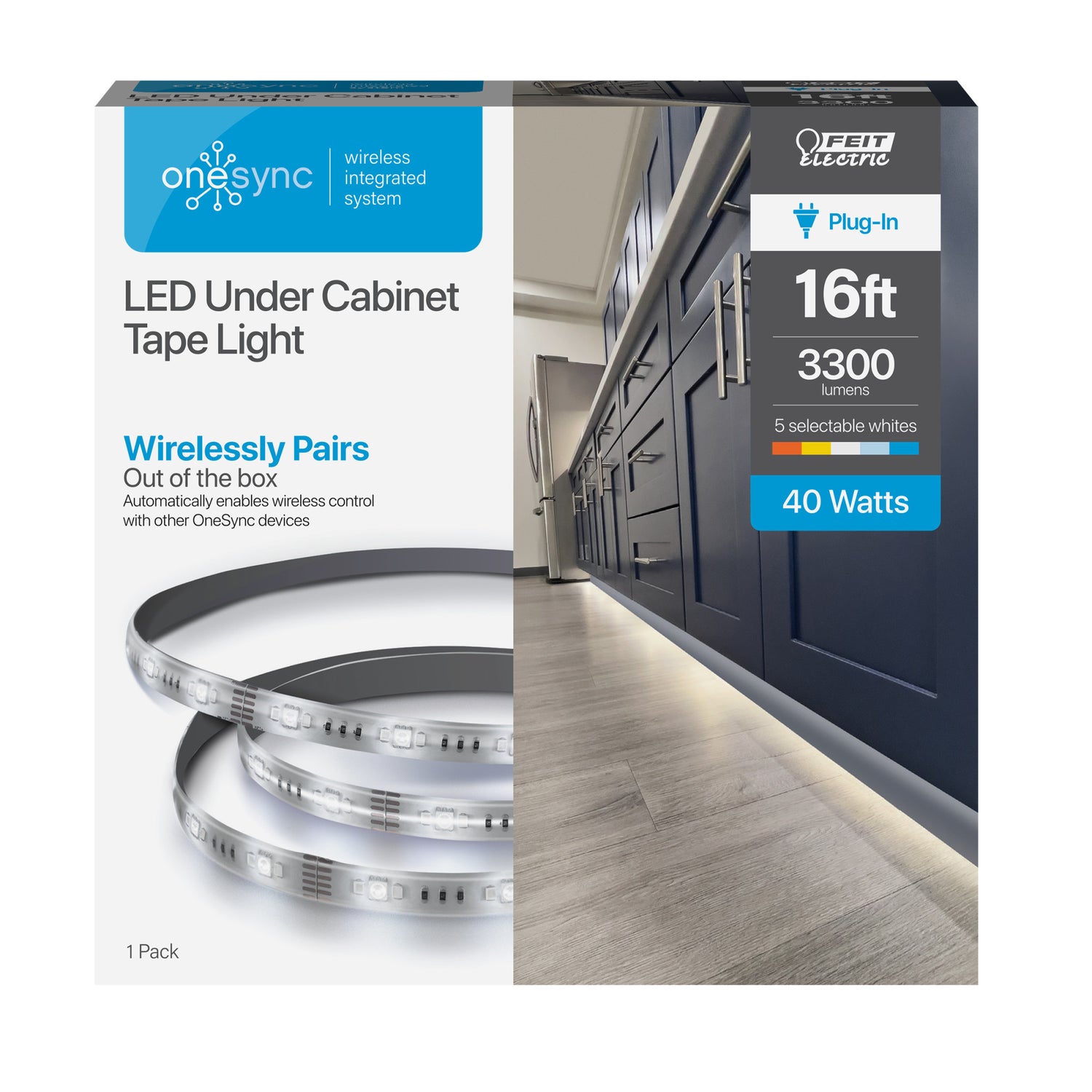 16 ft. Selectable White OneSync Undercabinet LED Tape Light