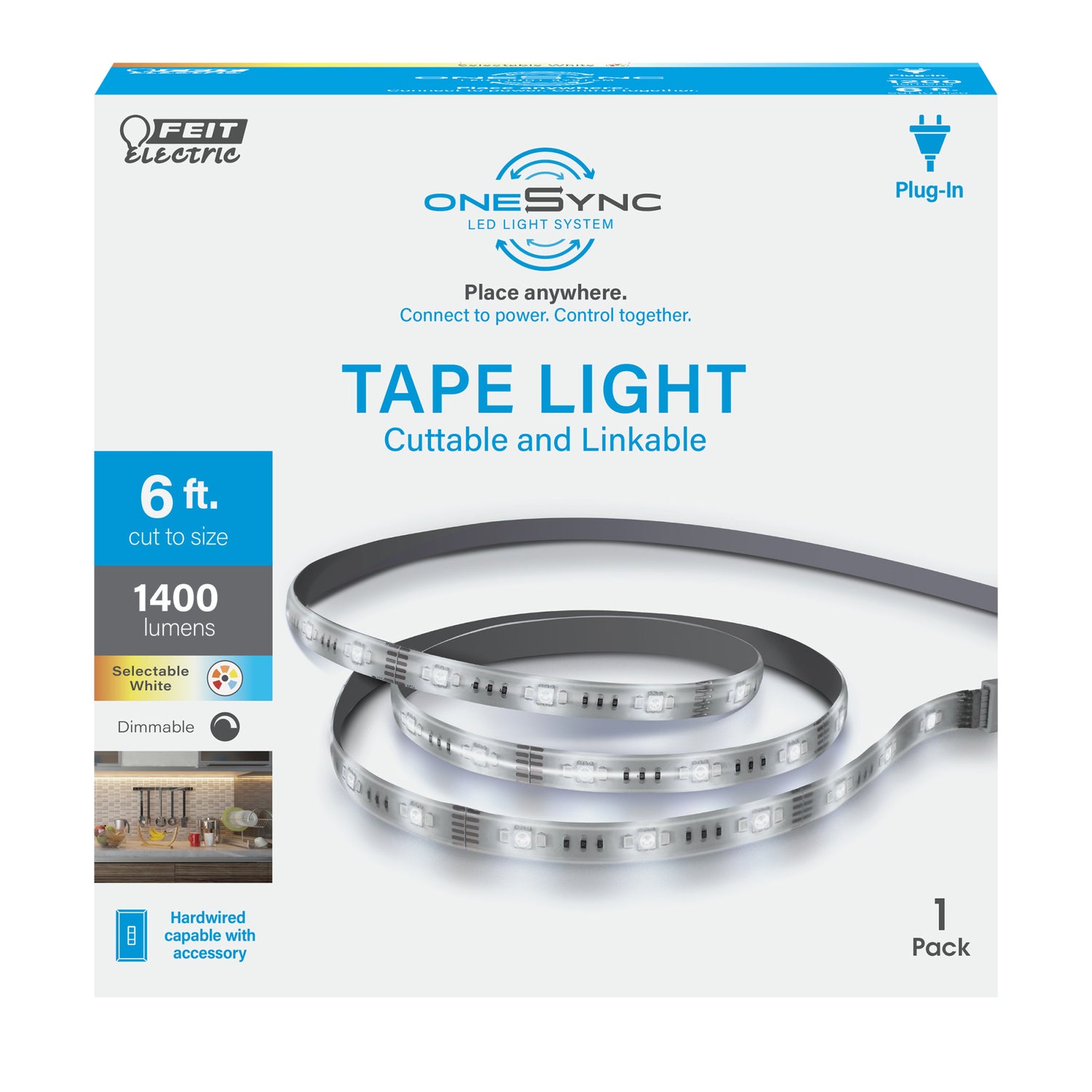 6 ft. Selectable White OneSync Undercabinet LED Tape Light