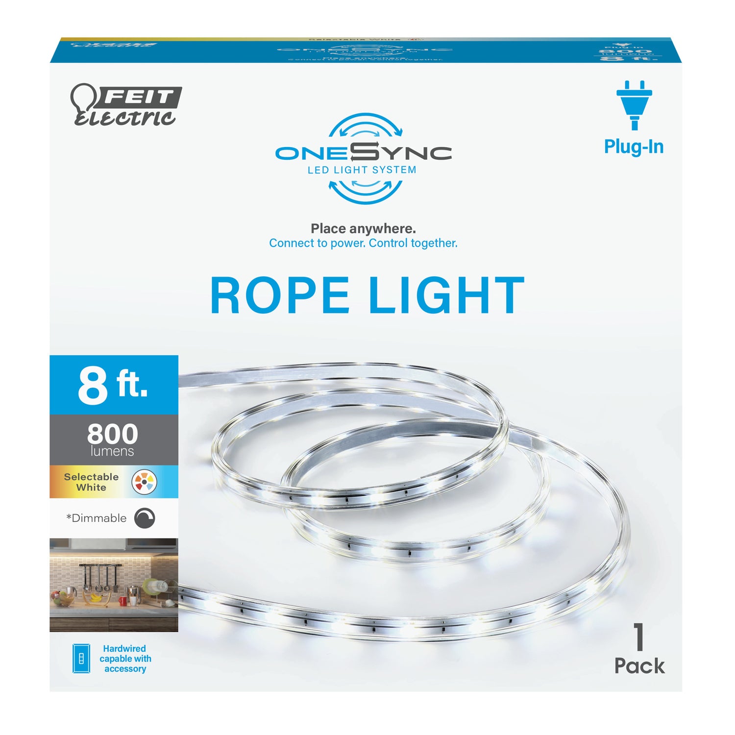 8 ft. Selectable White OneSync Undercabinet Rope Light