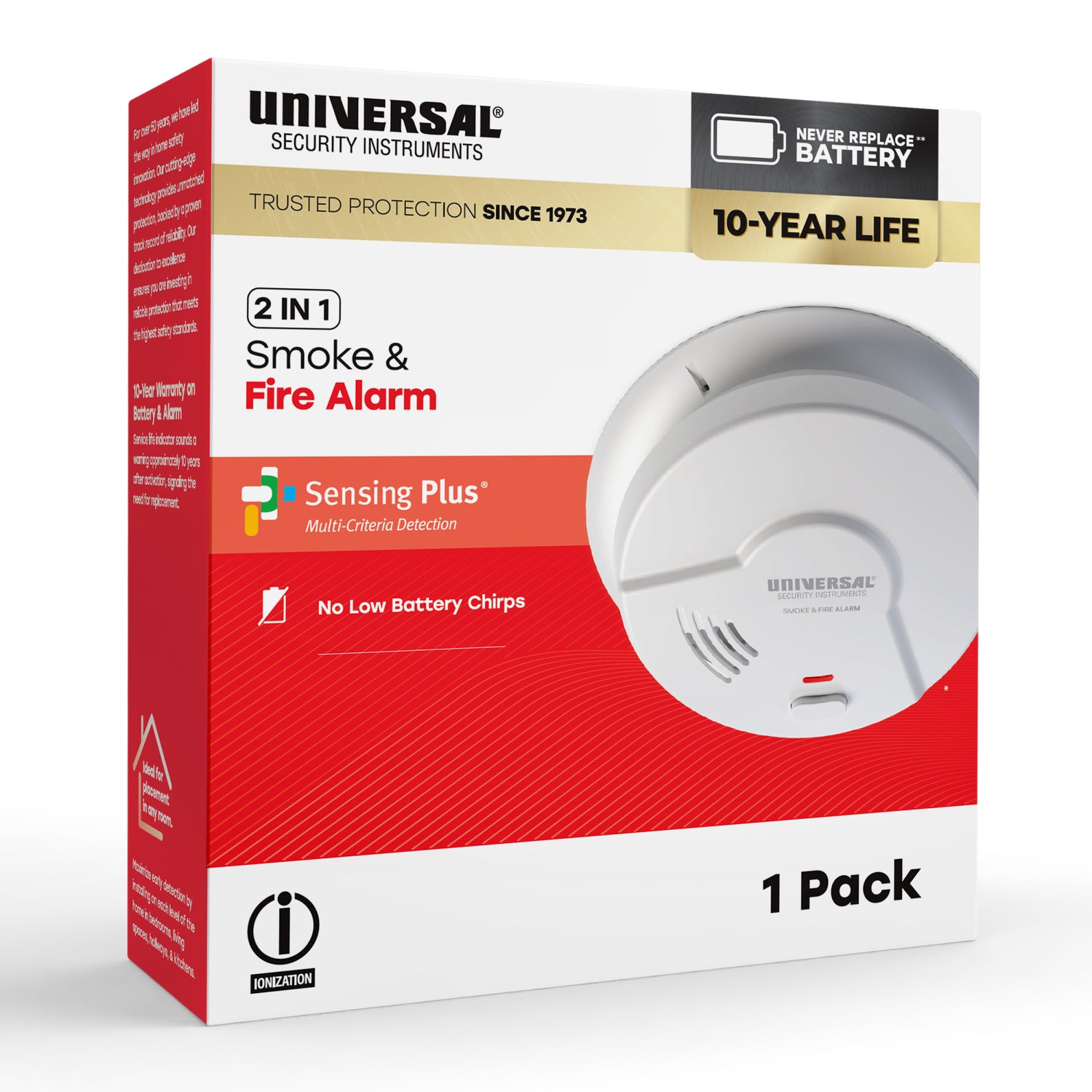 10-Year Battery Smoke & Fire Alarm